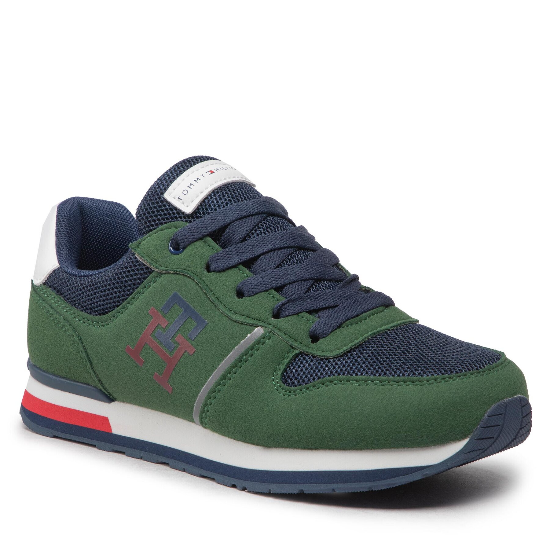 Tommy Hilfiger Superge Low Cut Lace-Up Sneaker T3B9-32492-1450 S Zelena - Pepit.si