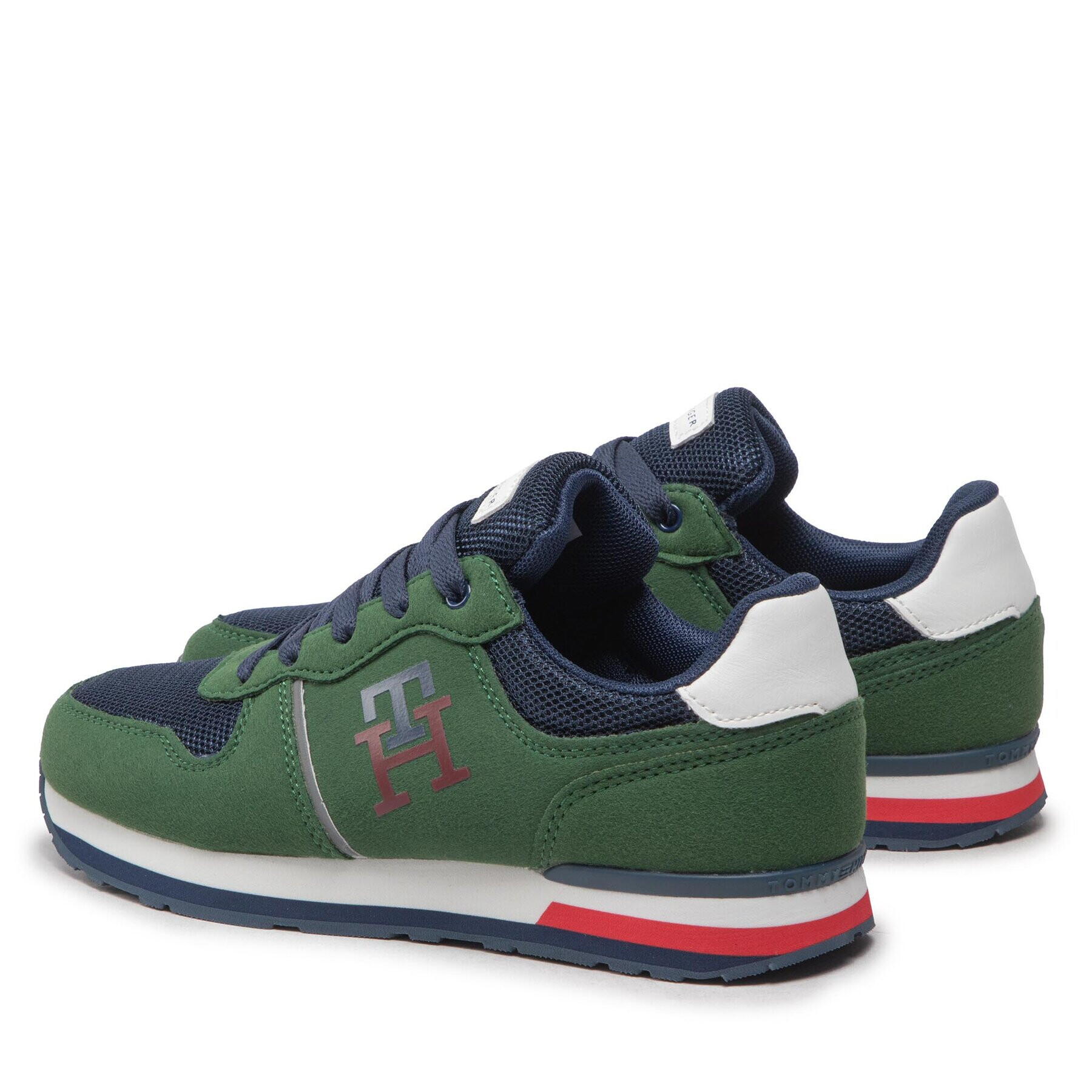 Tommy Hilfiger Superge Low Cut Lace-Up Sneaker T3B9-32492-1450 S Zelena - Pepit.si