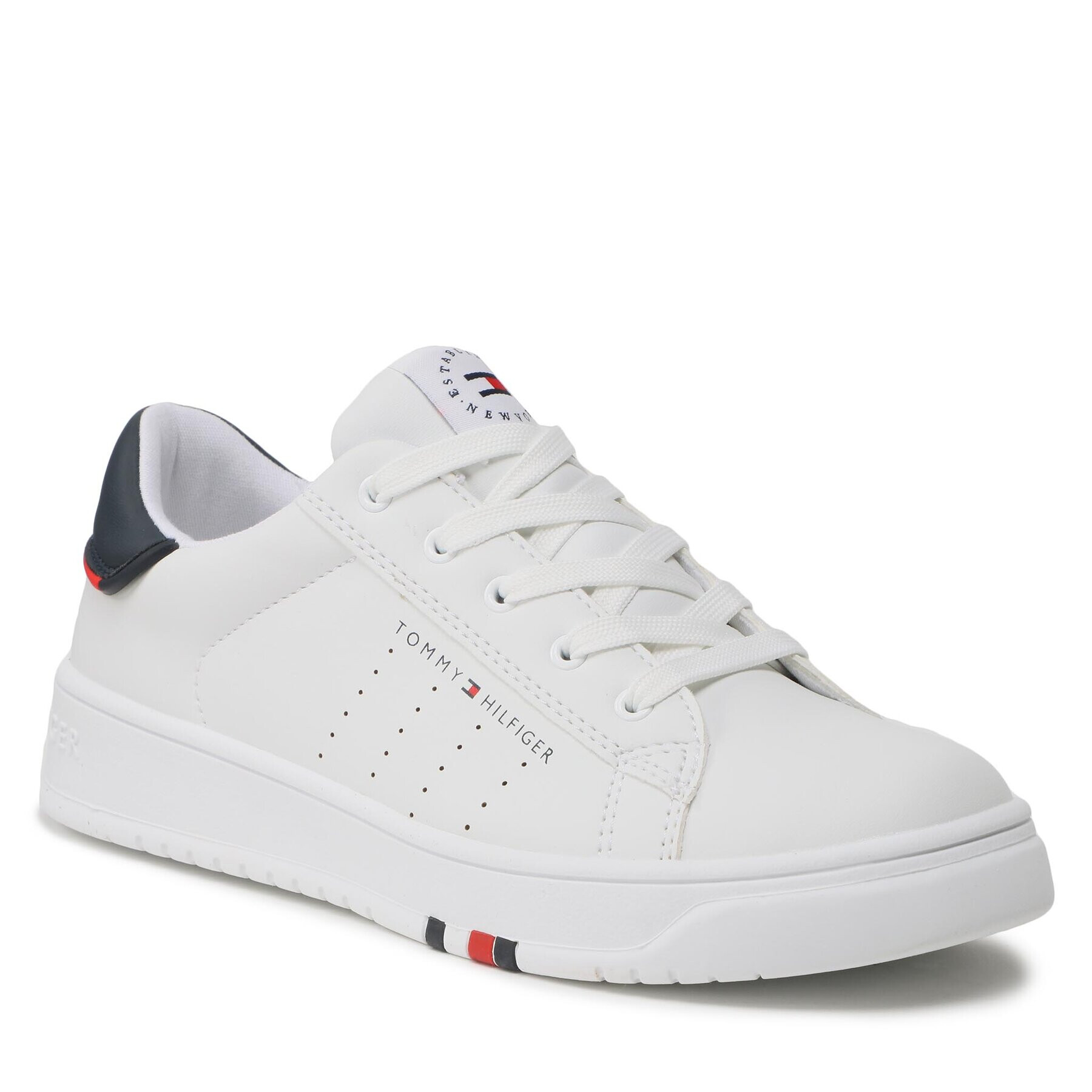 Tommy Hilfiger Superge Low Cut Lace-Up T3B4-32222-1355 S Bela - Pepit.si