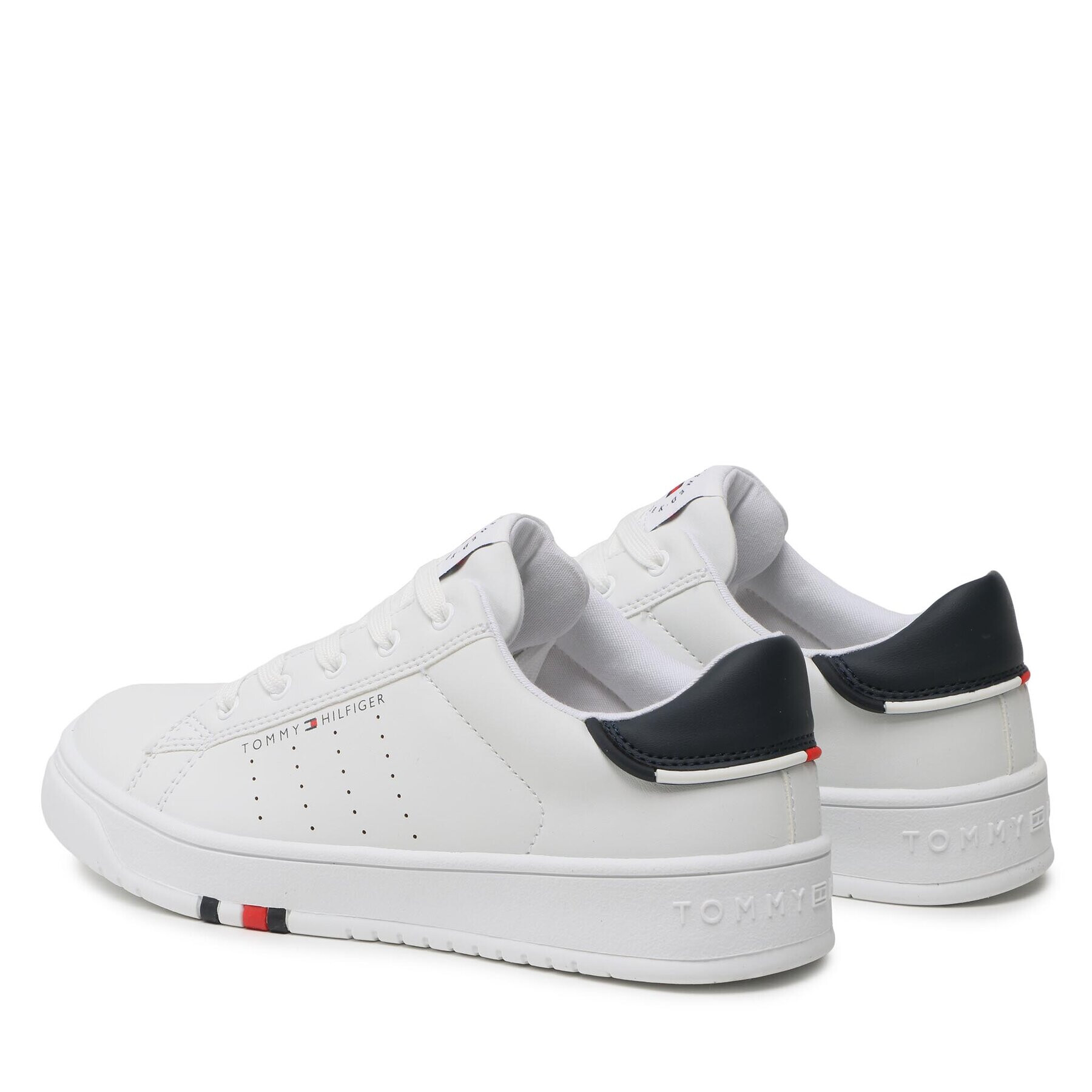 Tommy Hilfiger Superge Low Cut Lace-Up T3B4-32222-1355 S Bela - Pepit.si