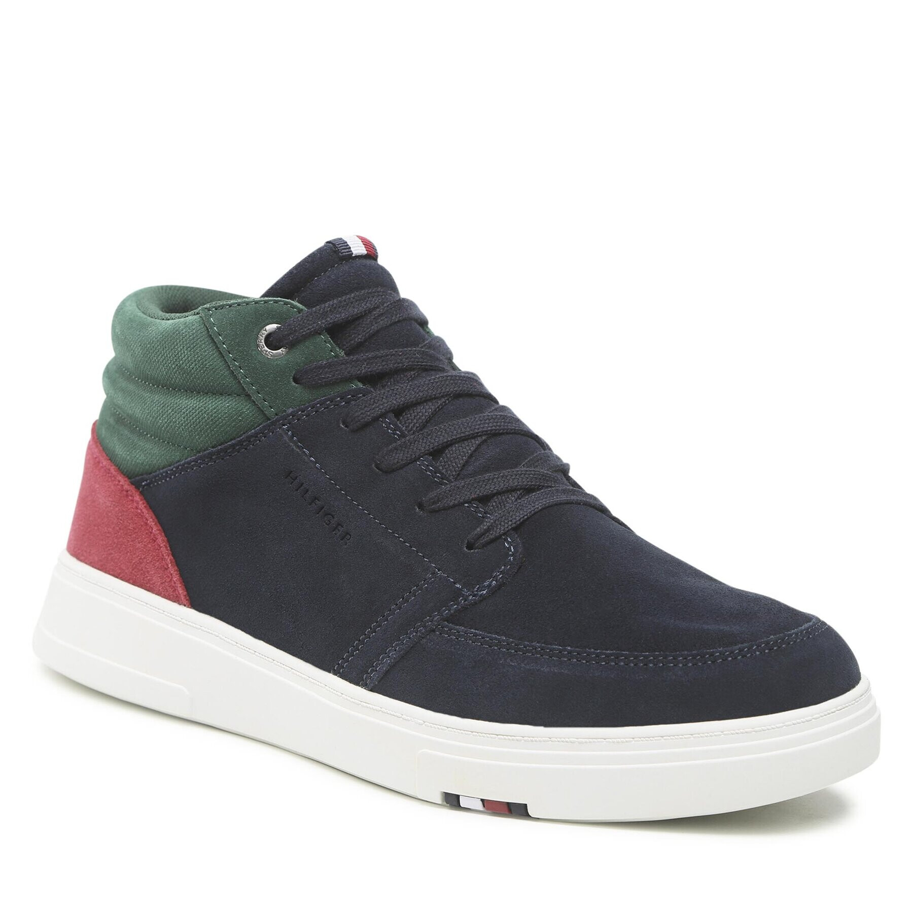 Tommy Hilfiger Superge Modern Cupsole Chukka Suede FM0FM04293 Mornarsko modra - Pepit.si