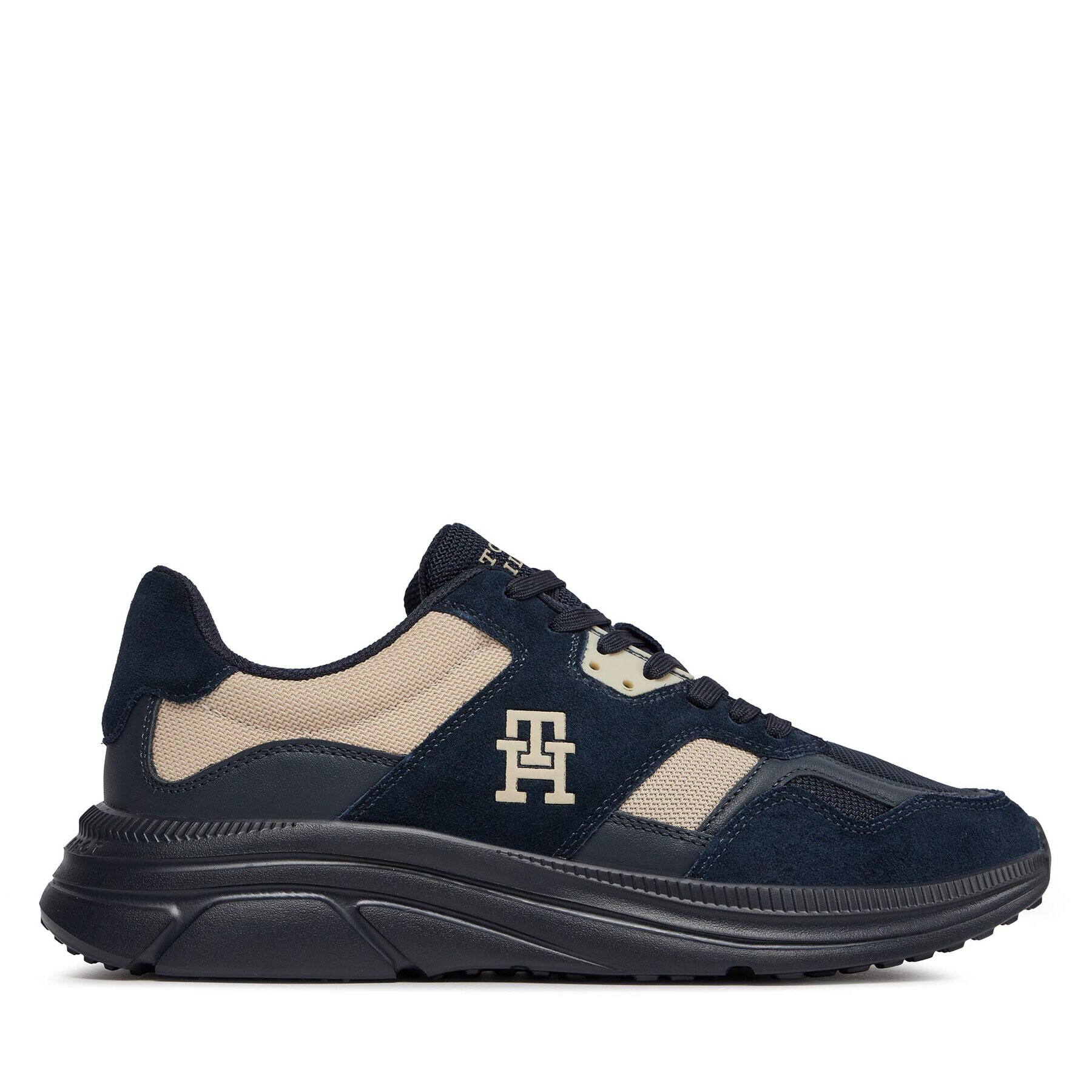 Tommy Hilfiger Superge Modern Runner Lth Mix FM0FM04878 Mornarsko modra - Pepit.si