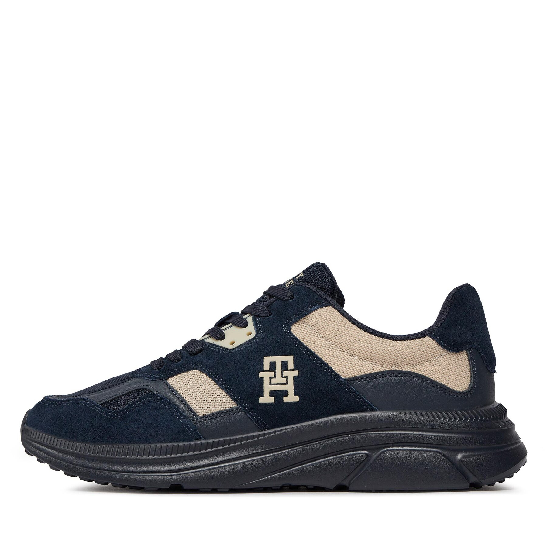 Tommy Hilfiger Superge Modern Runner Lth Mix FM0FM04878 Mornarsko modra - Pepit.si