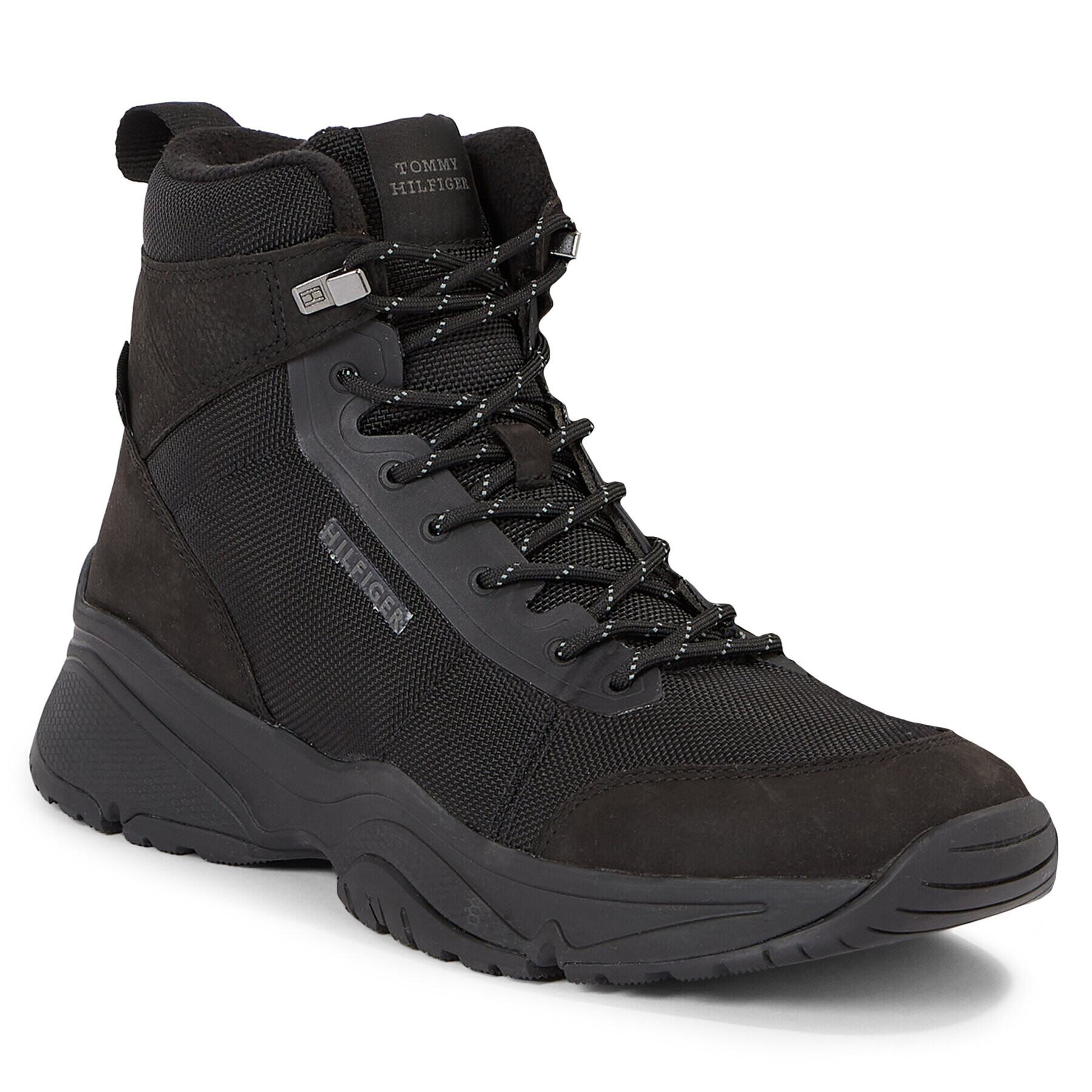 Tommy Hilfiger Superge Outdoor Snk Boot Lth Cordura FM0FM04838 Črna - Pepit.si