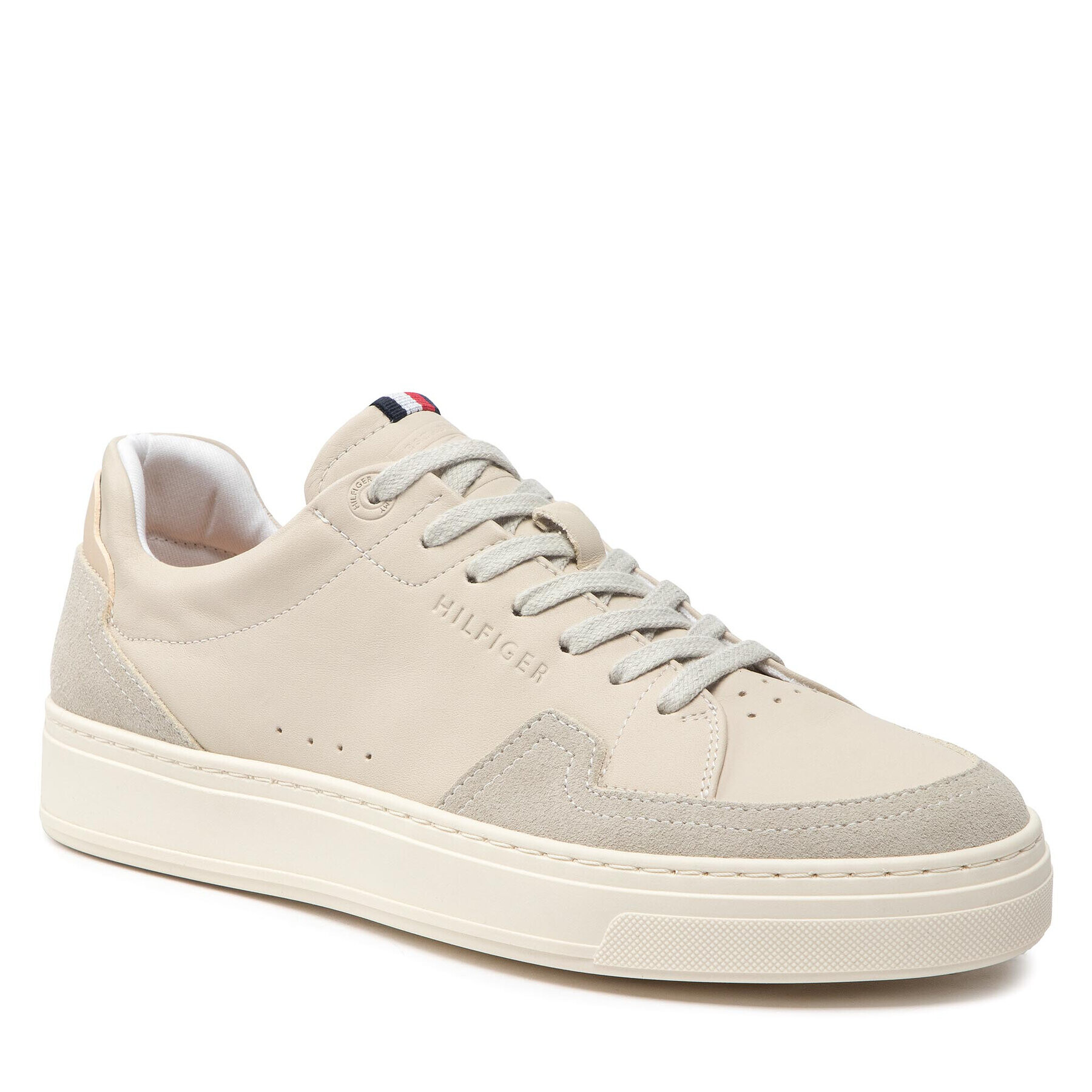 Tommy Hilfiger Superge Premium Cupsole Sustainable Lea FM0FM04138 Bež - Pepit.si