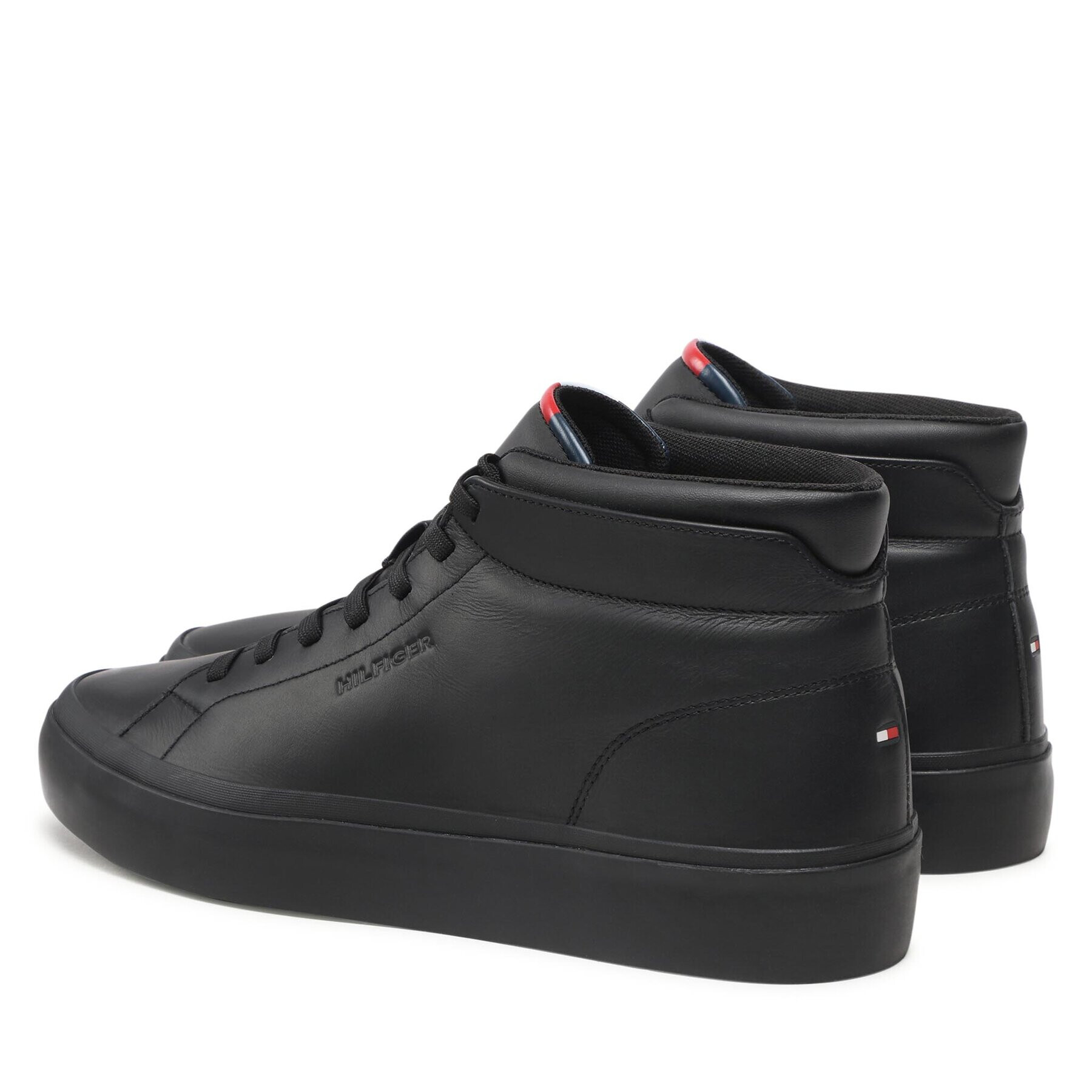 Tommy Hilfiger Superge Prep Vulc High Leather FM0FM04172 Črna - Pepit.si