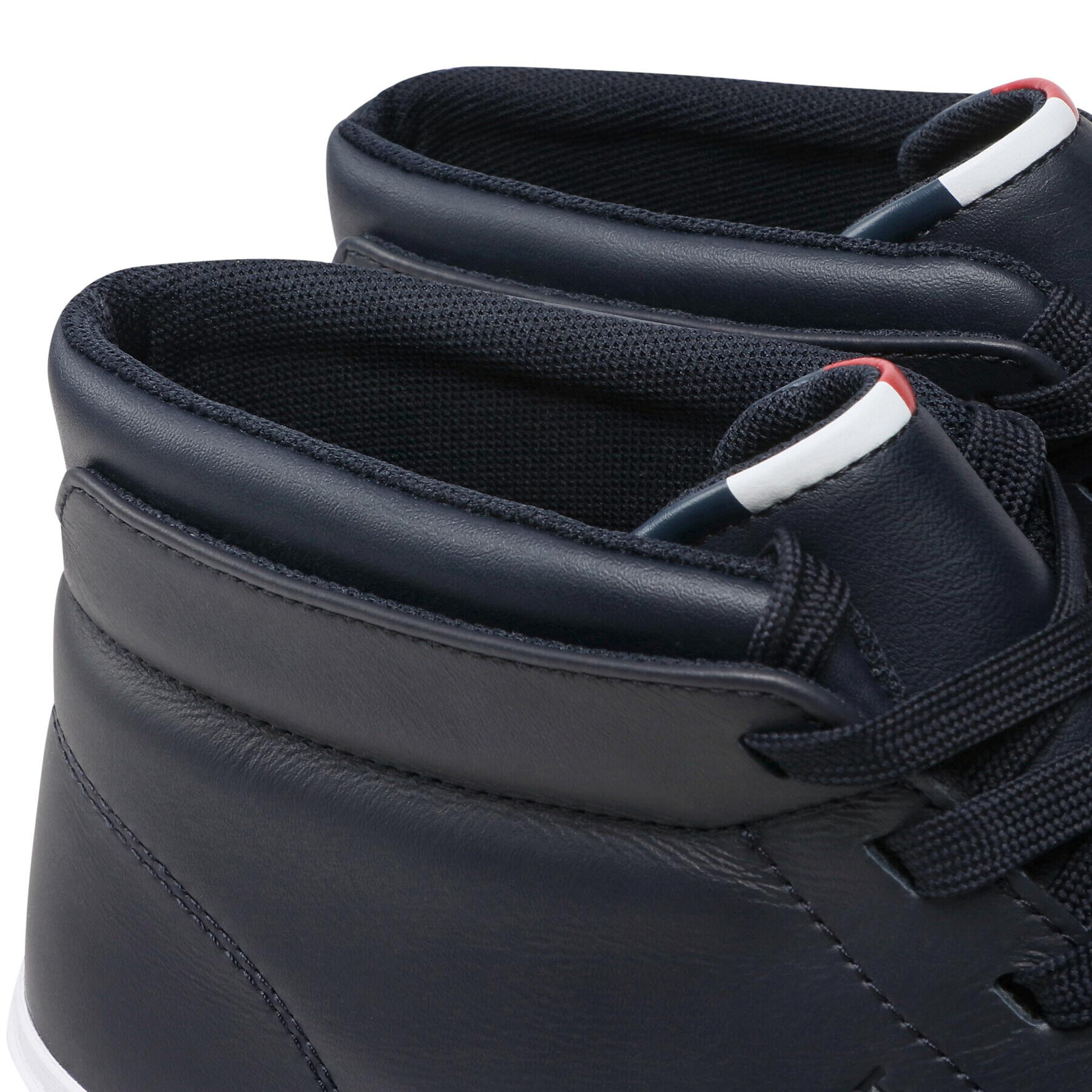 Tommy Hilfiger Superge Prep Vulc High Leather FM0FM04172 Mornarsko modra - Pepit.si