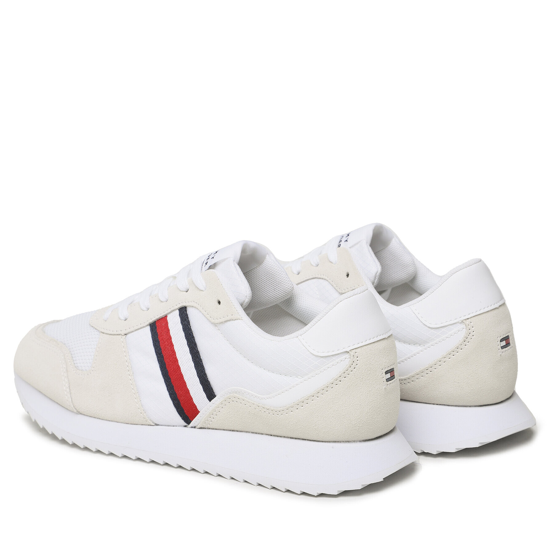 Tommy Hilfiger Superge Runner Evo Mix FM0FM04699 Bež - Pepit.si