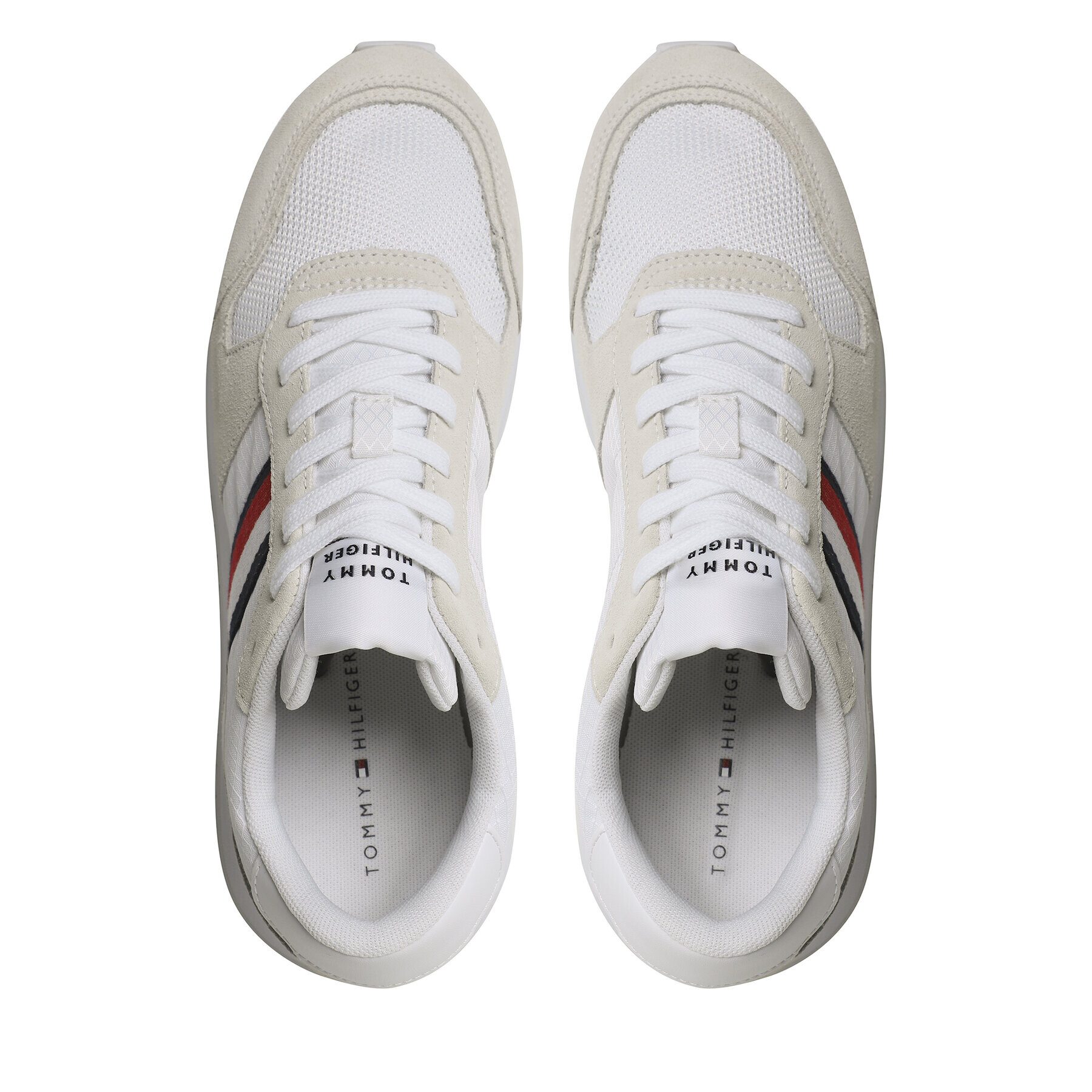 Tommy Hilfiger Superge Runner Evo Mix FM0FM04699 Bež - Pepit.si