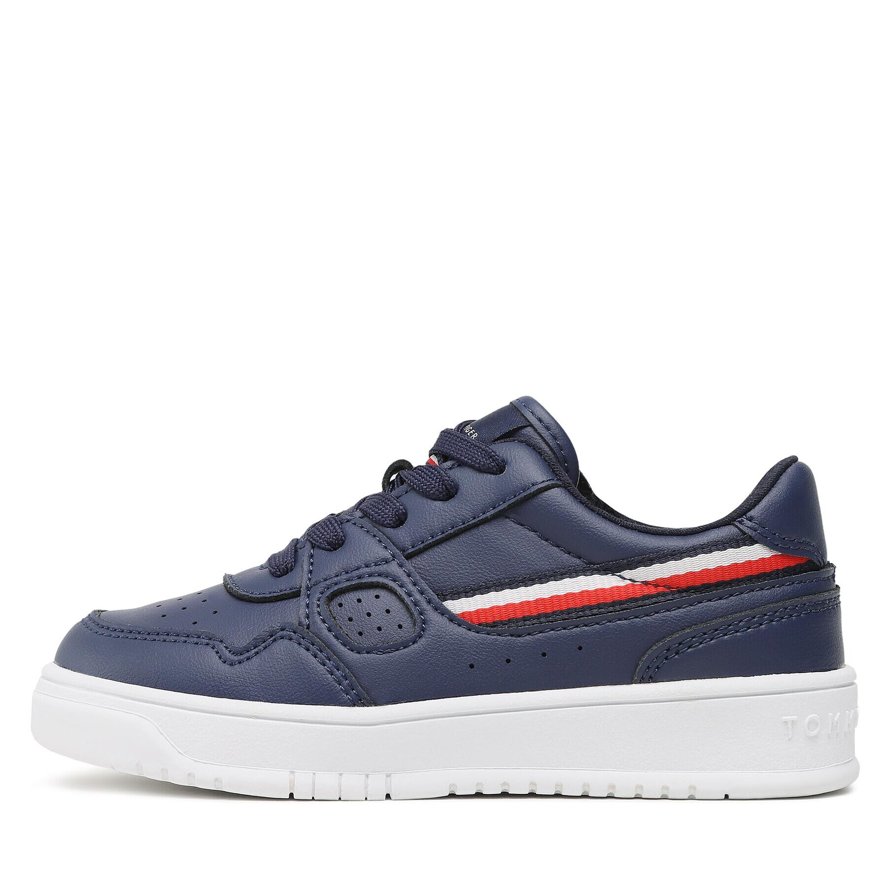 Tommy Hilfiger Superge Stripes Low Cut Lace-Up Sneaker T3X9-32848-1355 M Mornarsko modra - Pepit.si