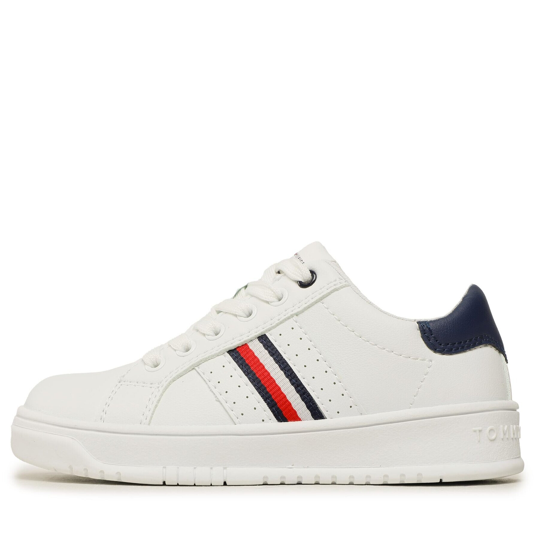 Tommy Hilfiger Superge Stripes Low Cut Lace Up Sneaker T3X9-32849-1355 M Bela - Pepit.si