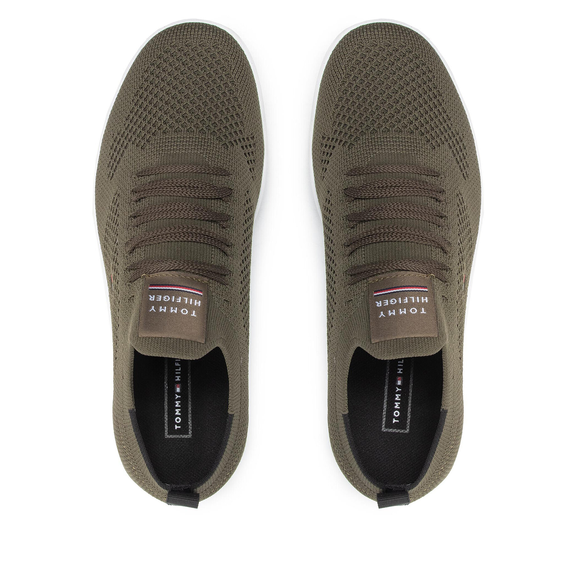 Tommy Hilfiger Superge Sustainable Knit Sock Cupsole FM0FM04007 Zelena - Pepit.si