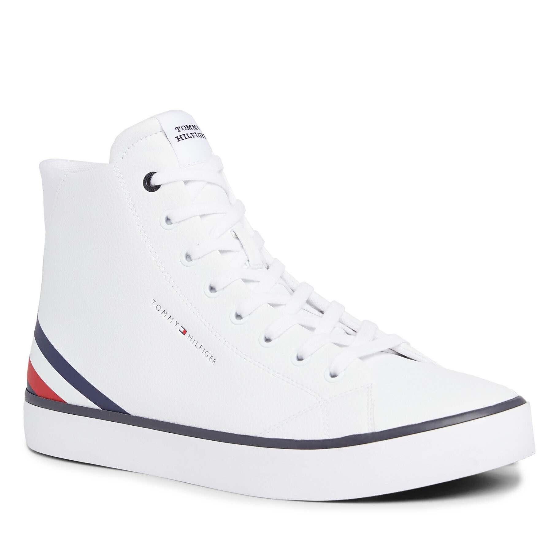 Tommy Hilfiger Superge Th Hi Vulc Core Lth FM0FM04816 Bela - Pepit.si