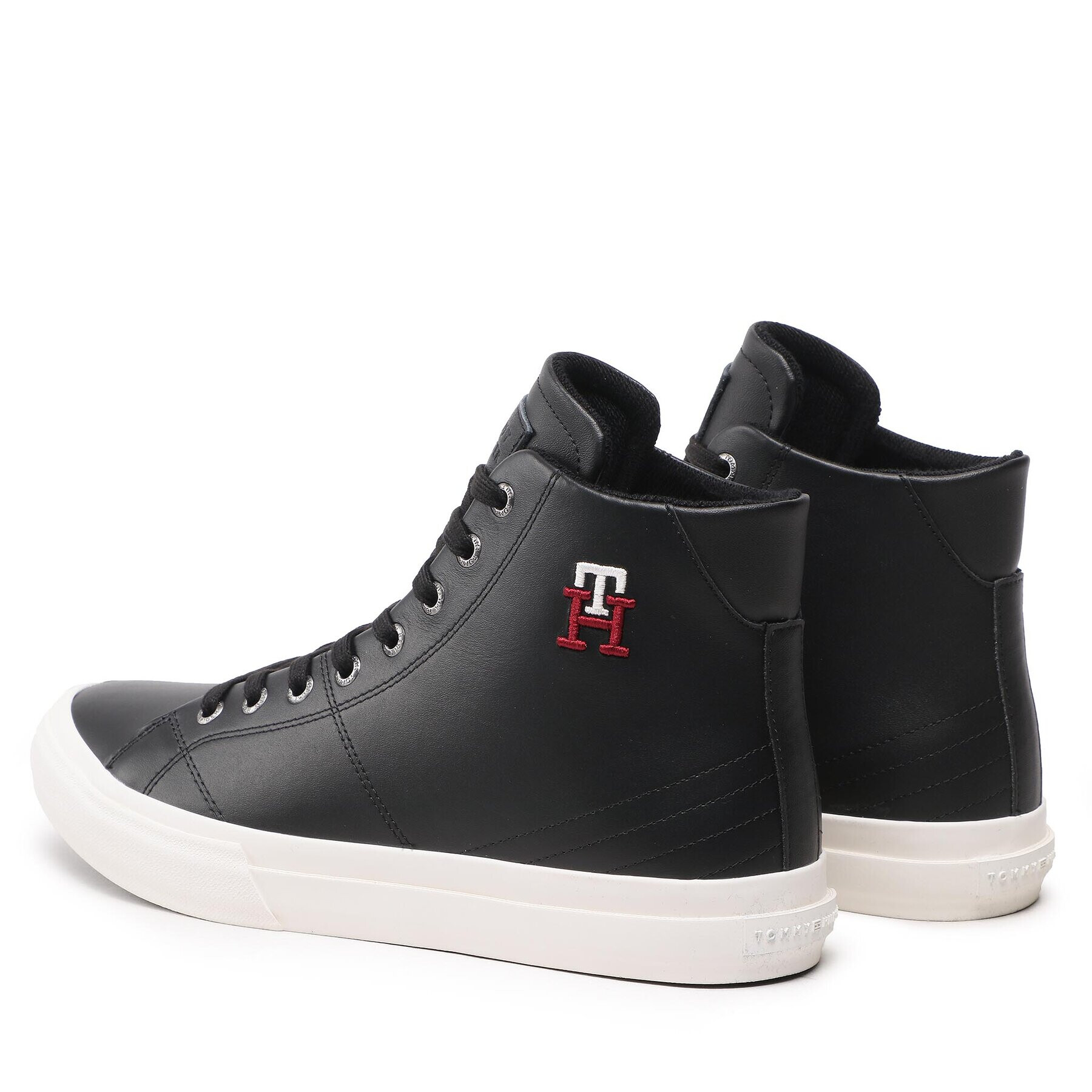 Tommy Hilfiger Superge Th Hi Vulc Street Leather FM0FM04739 Črna - Pepit.si