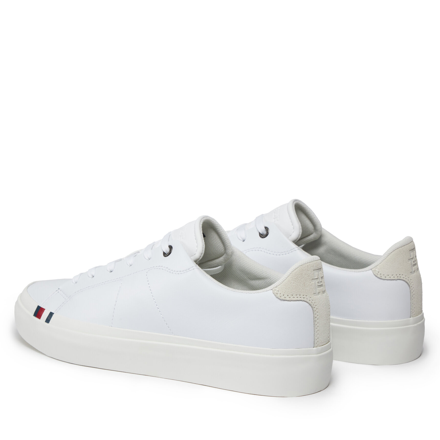 Tommy Hilfiger Superge Thick Vulc Low Premium Lth FM0FM04881 Bela - Pepit.si