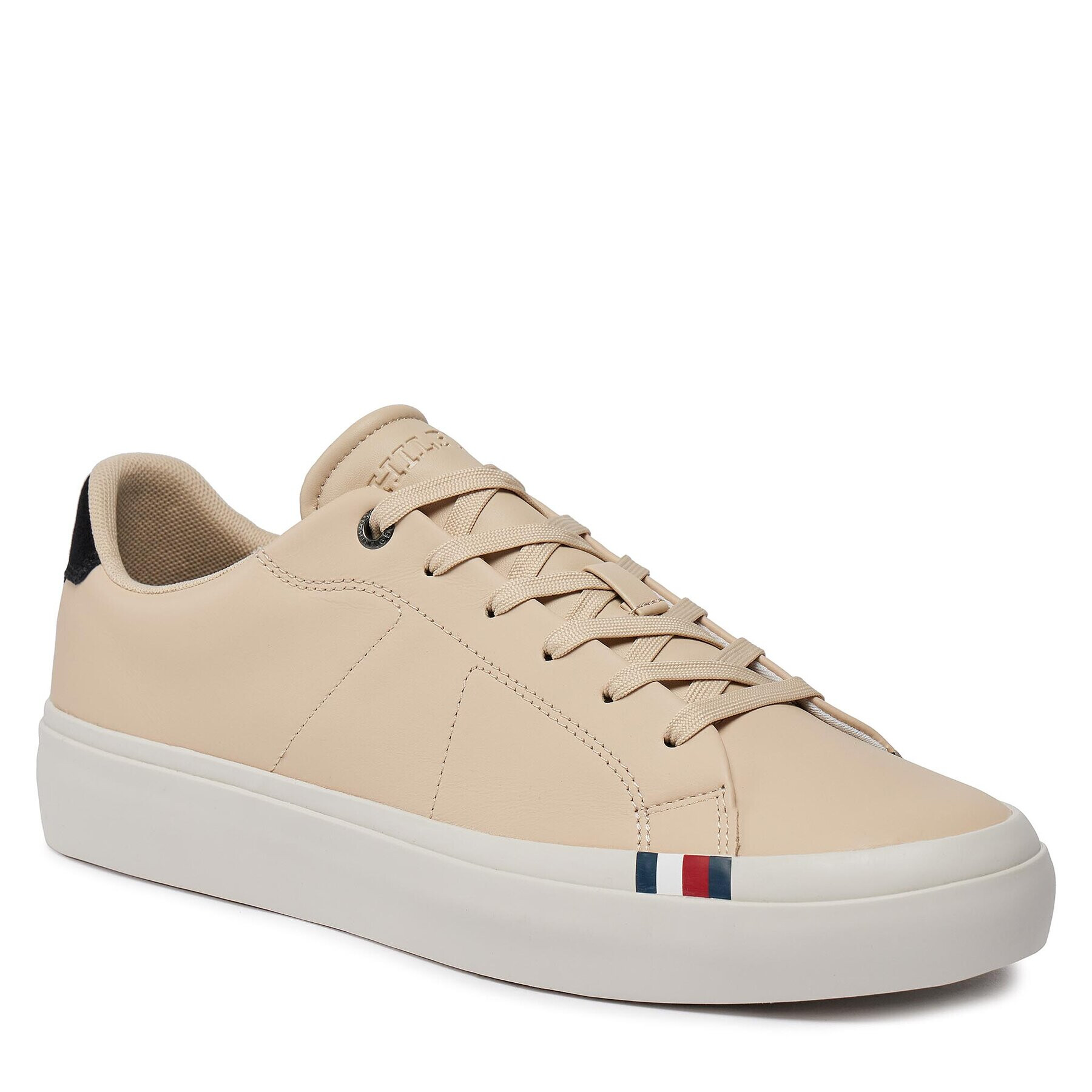 Tommy Hilfiger Superge Thick Vulc Low Premium Lth FM0FM04881 Bela - Pepit.si