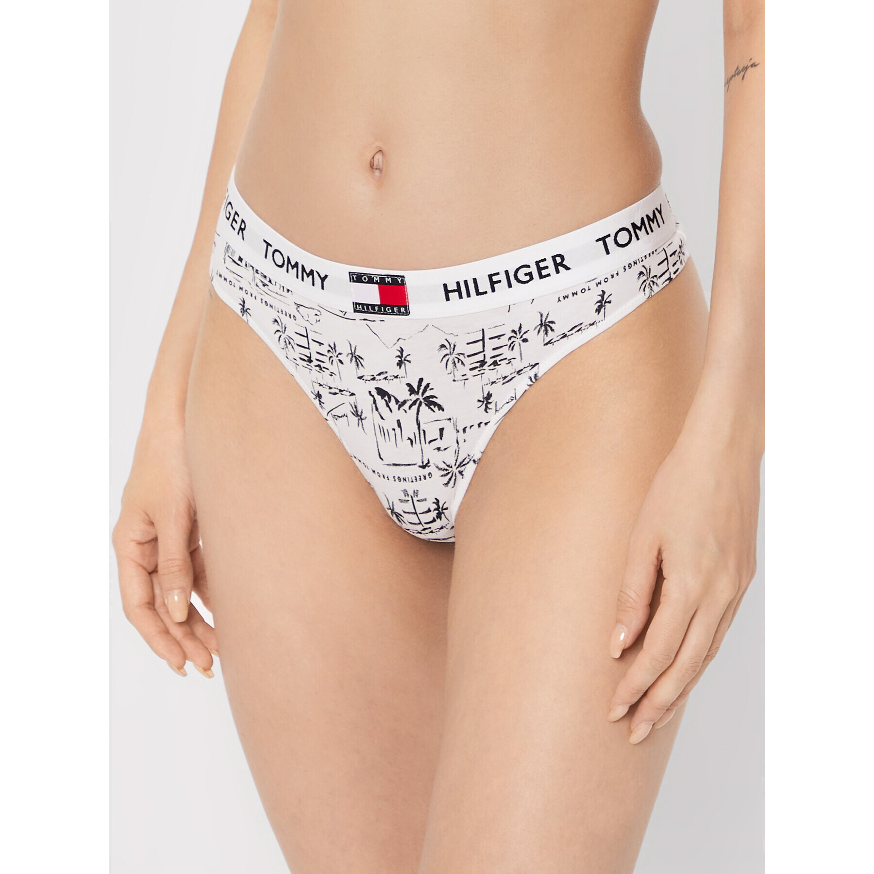 Tommy Hilfiger Tangice UW0UW02200 Bela - Pepit.si