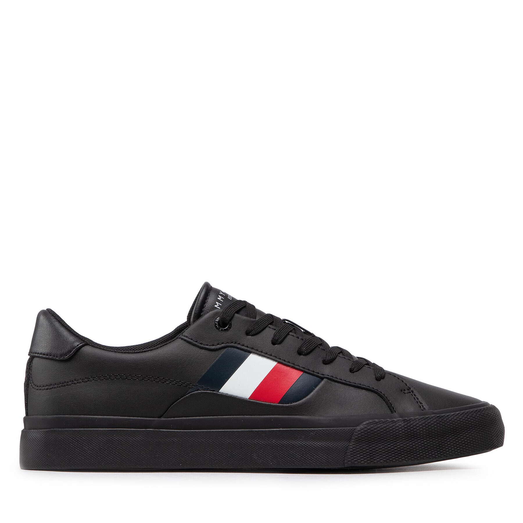 Tommy Hilfiger Tenis superge Core Stripes Vulc Leather FM0FM04140 Črna - Pepit.si