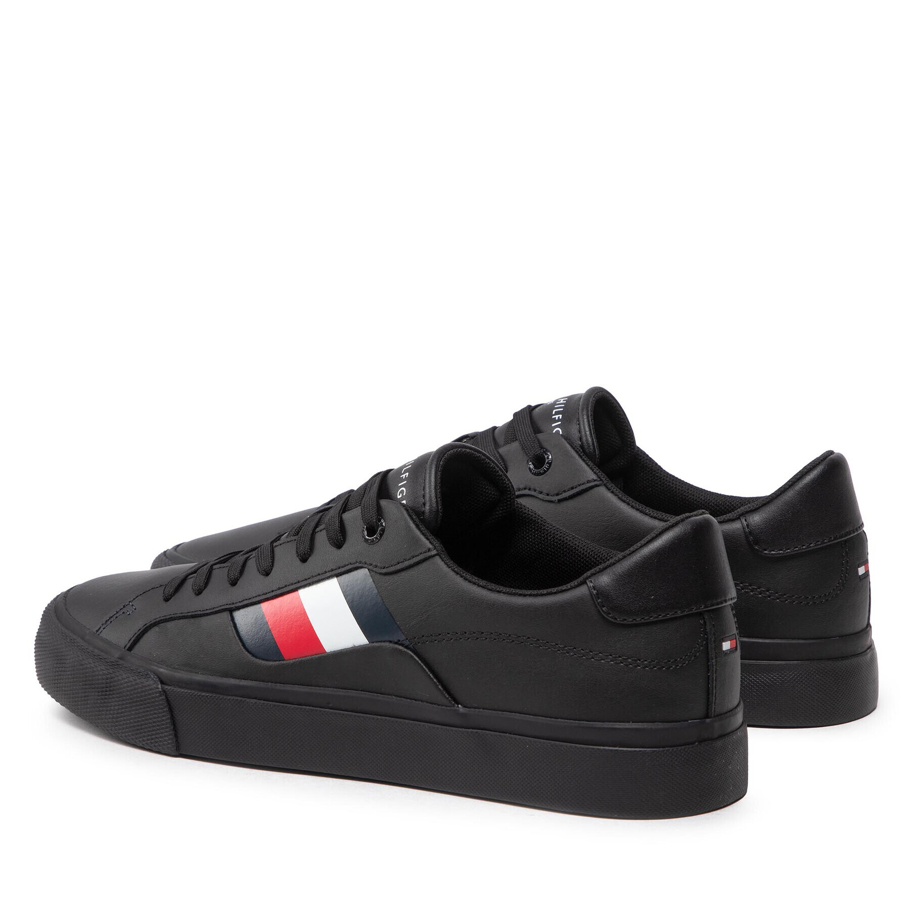 Tommy Hilfiger Tenis superge Core Stripes Vulc Leather FM0FM04140 Črna - Pepit.si