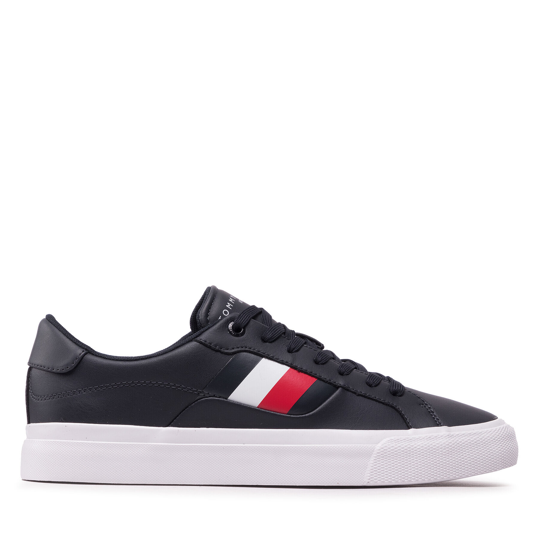 Tommy Hilfiger Tenis superge Core Stripes Vulc Leather FM0FM04140 Mornarsko modra - Pepit.si