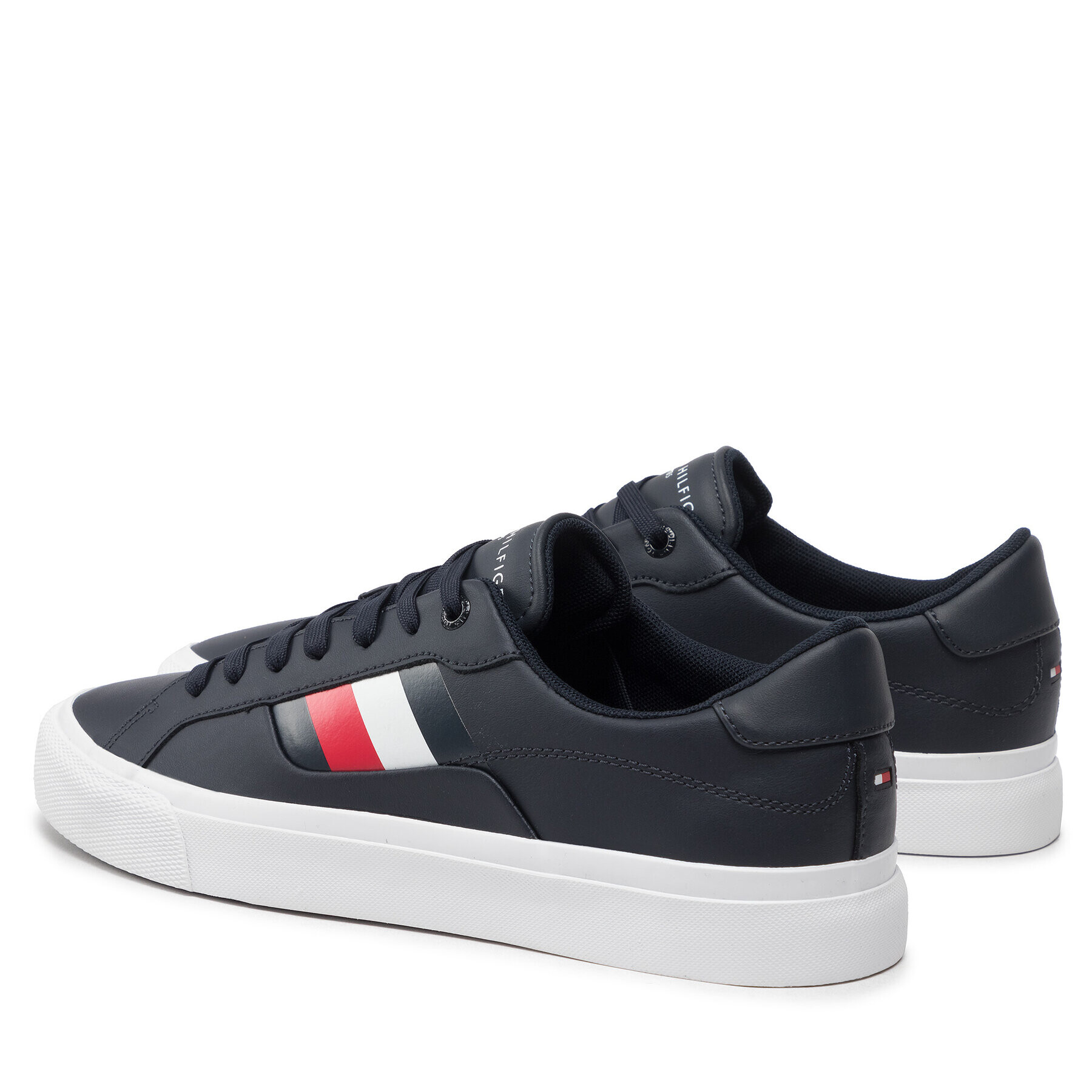 Tommy Hilfiger Tenis superge Core Stripes Vulc Leather FM0FM04140 Mornarsko modra - Pepit.si