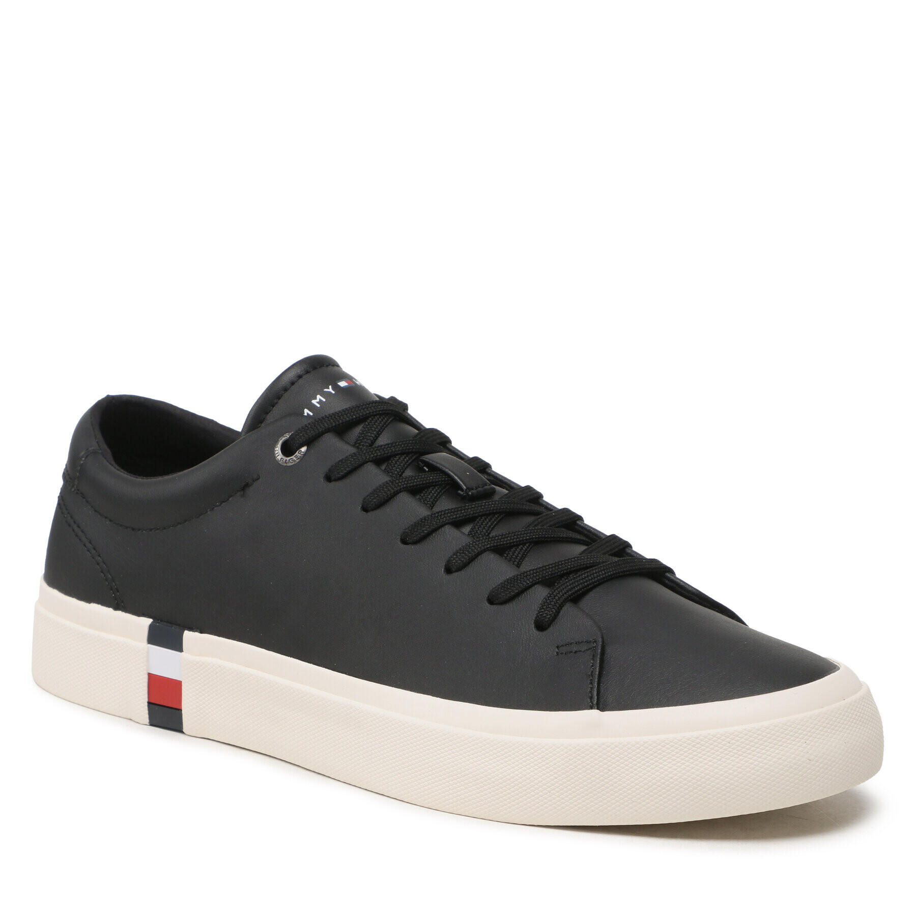 Tommy Hilfiger Tenis superge Corporate Leather Detal Vulc FM0FM04589 Črna - Pepit.si