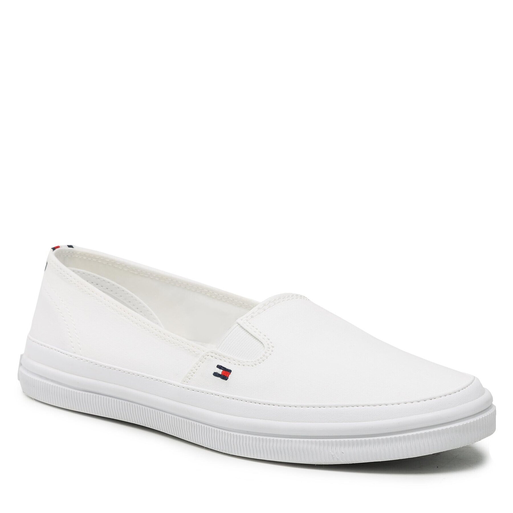 Tommy Hilfiger Tenis superge Essential Kesha Slip-On FW0FW07121 Bela - Pepit.si