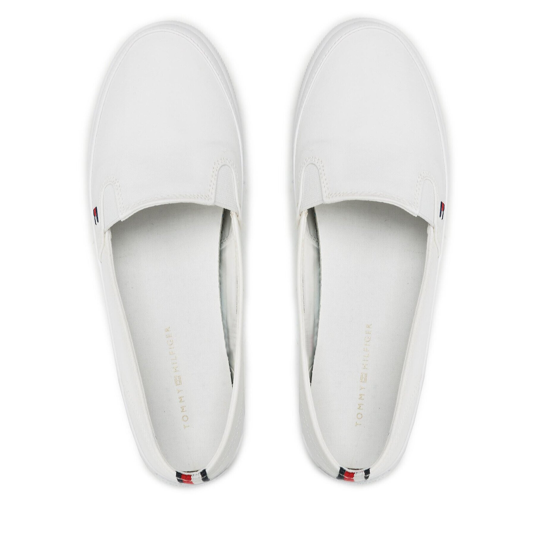 Tommy Hilfiger Tenis superge Essential Kesha Slip-On FW0FW07121 Bela - Pepit.si