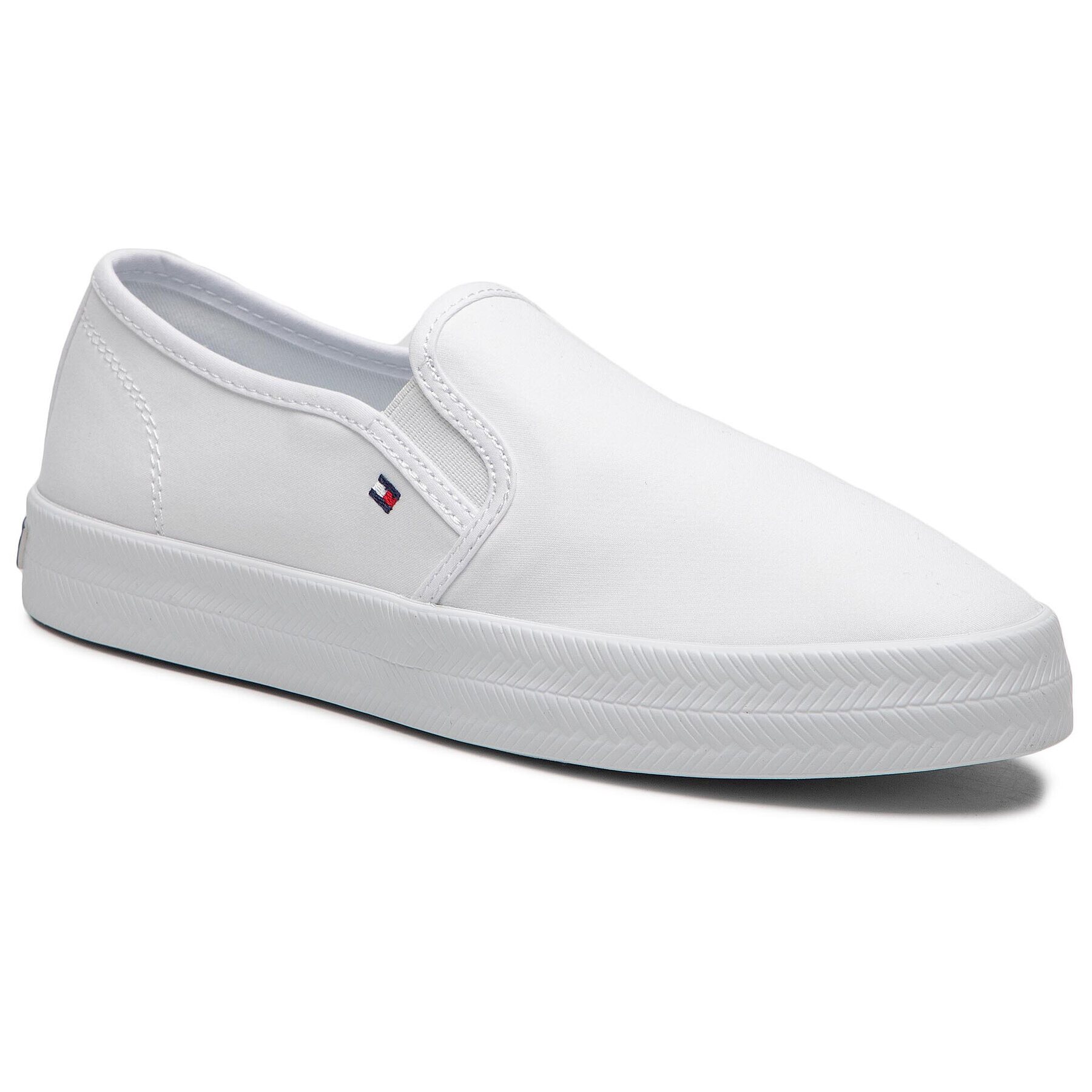 Tommy Hilfiger Tenis superge Essential Nautical Slip On FW0FW05535 Bela - Pepit.si