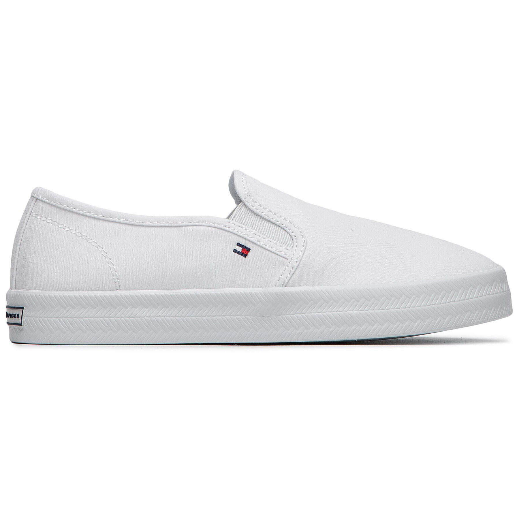 Tommy Hilfiger Tenis superge Essential Nautical Slip On FW0FW05535 Bela - Pepit.si