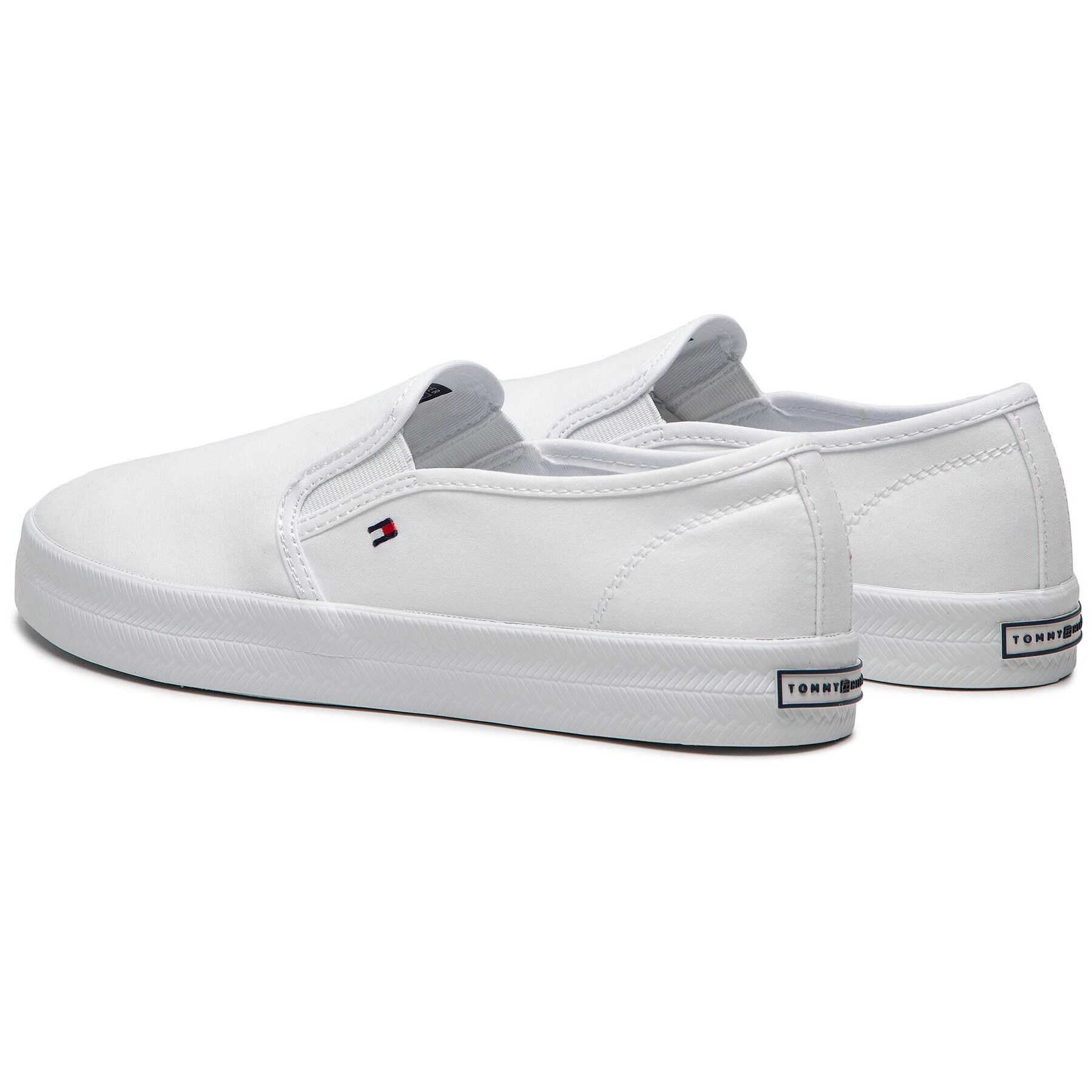 Tommy Hilfiger Tenis superge Essential Nautical Slip On FW0FW05535 Bela - Pepit.si