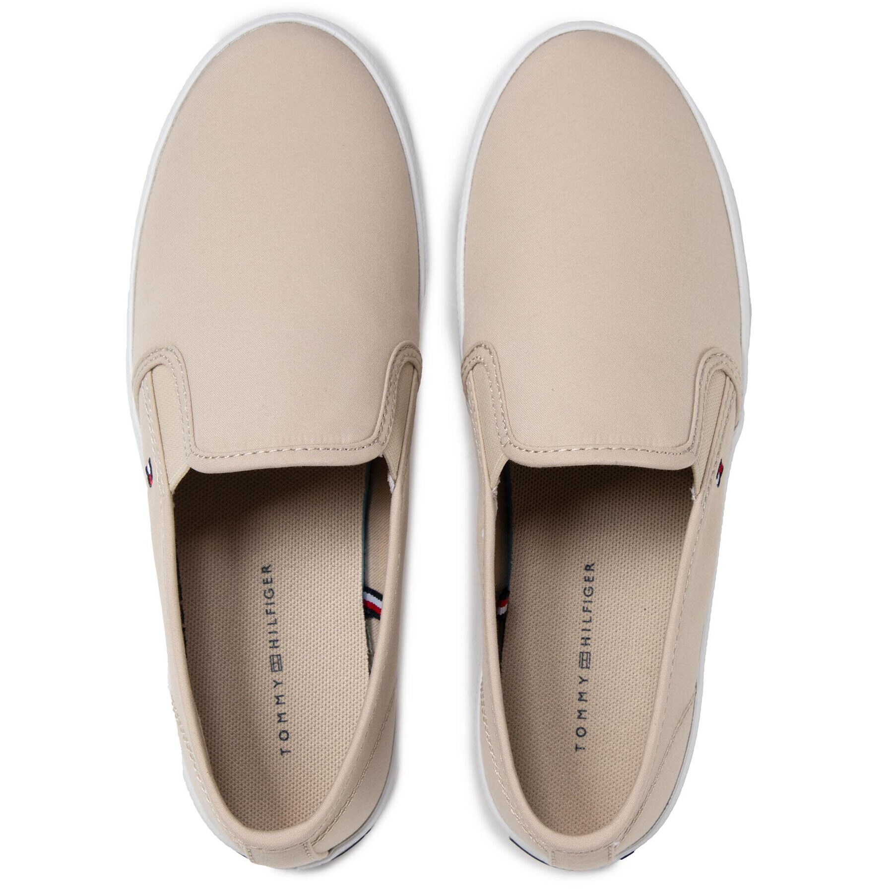 Tommy Hilfiger Tenis superge Essential Nautical Slip On FW0FW05535 Bež - Pepit.si