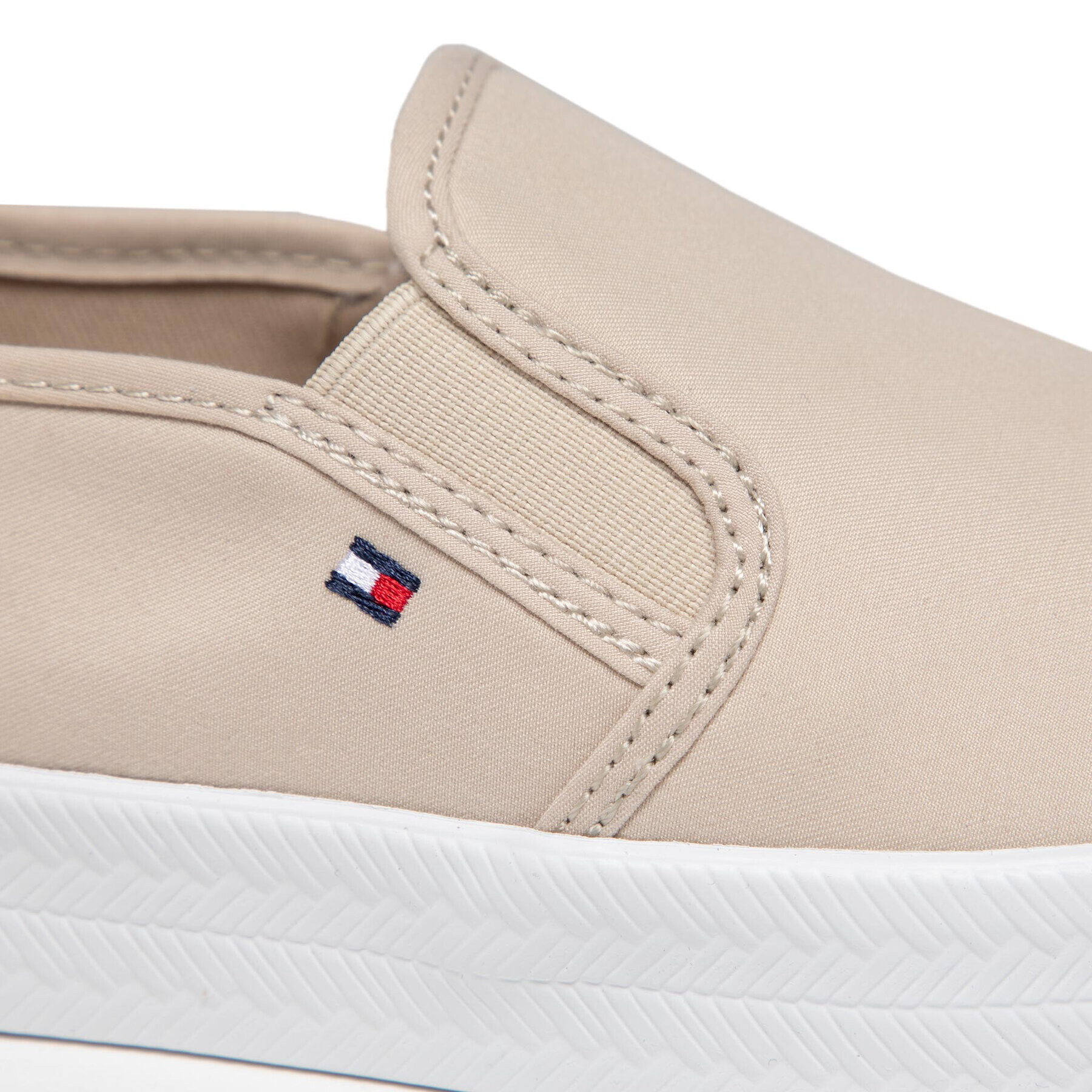 Tommy Hilfiger Tenis superge Essential Nautical Slip On FW0FW05535 Bež - Pepit.si