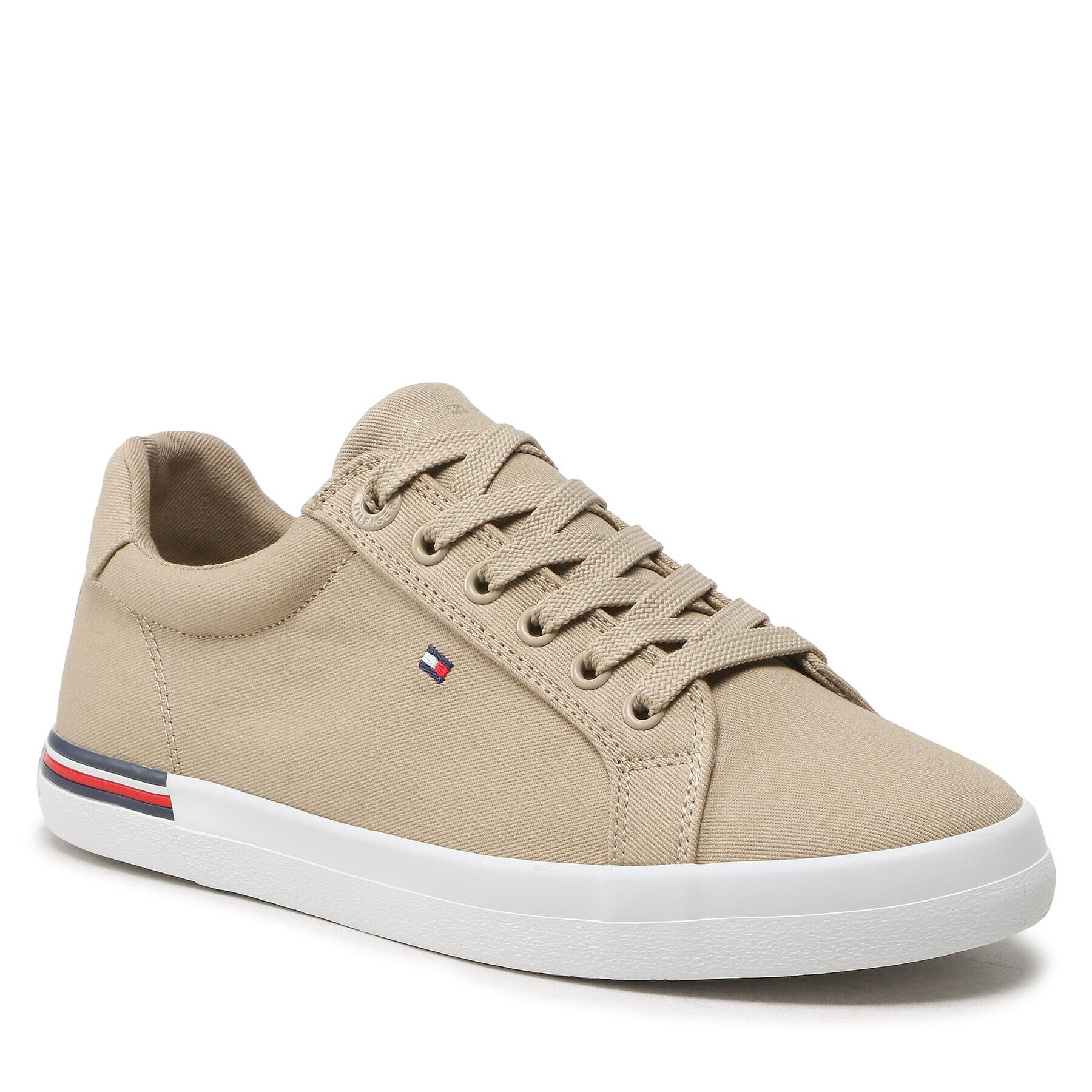 Tommy Hilfiger Tenis superge Essential Stripes FW0FW06954 Bež - Pepit.si