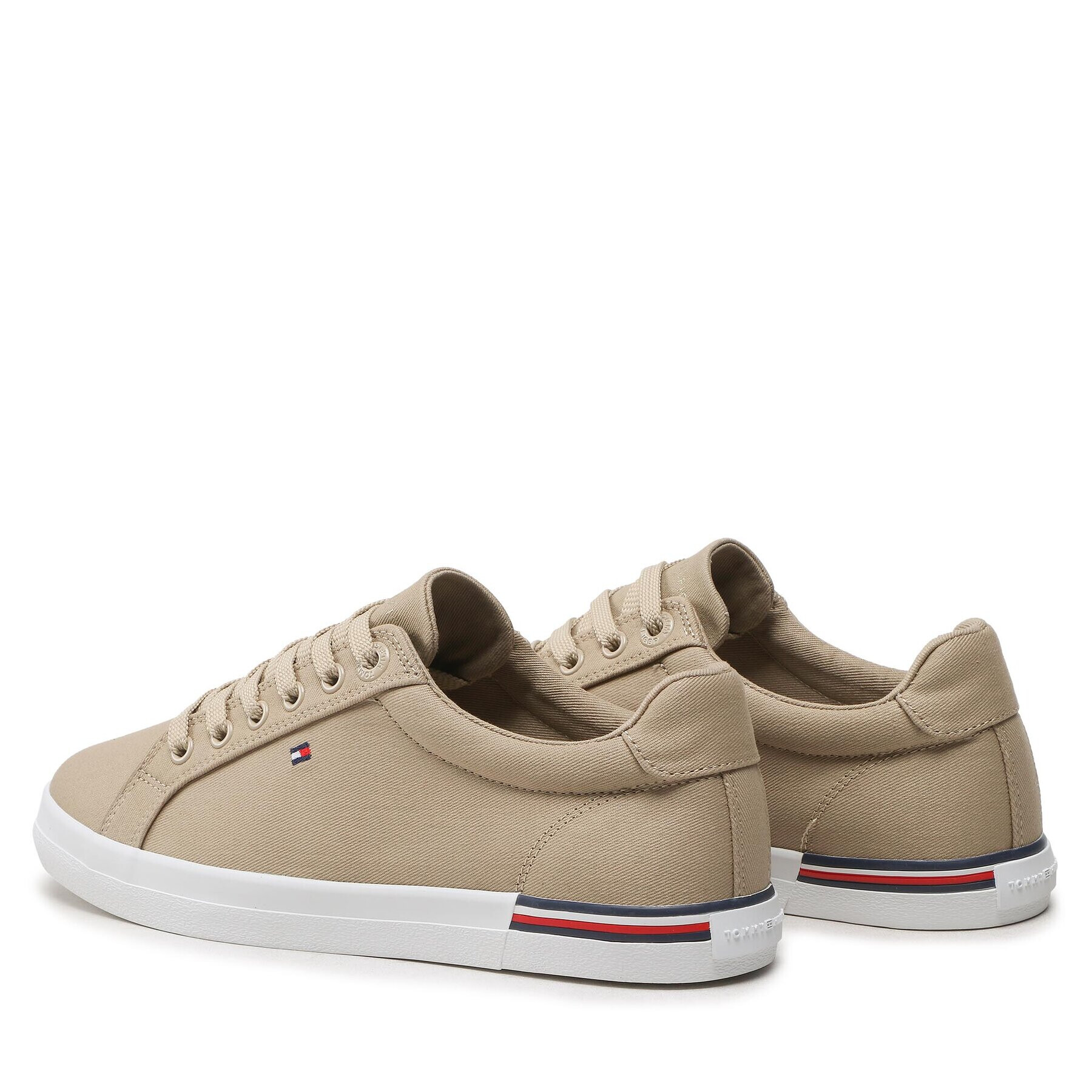 Tommy Hilfiger Tenis superge Essential Stripes FW0FW06954 Bež - Pepit.si