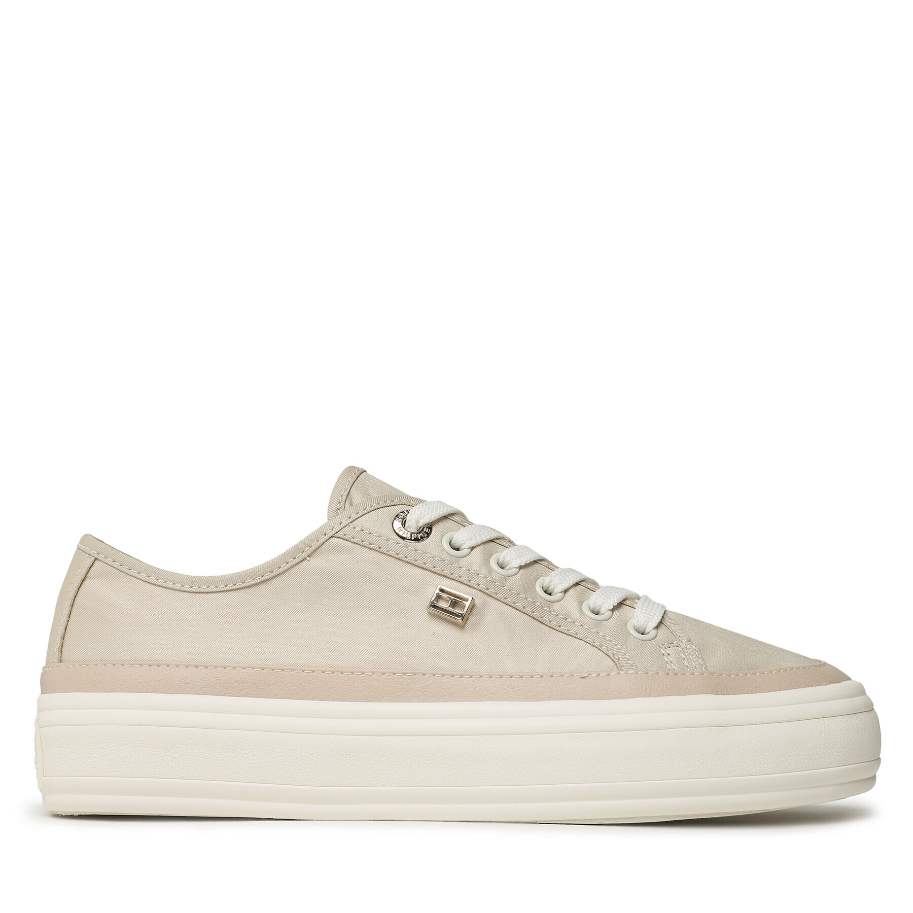 Tommy Hilfiger Tenis superge Essential Vulc Canvas Sneaker FW0FW07459 Bež - Pepit.si