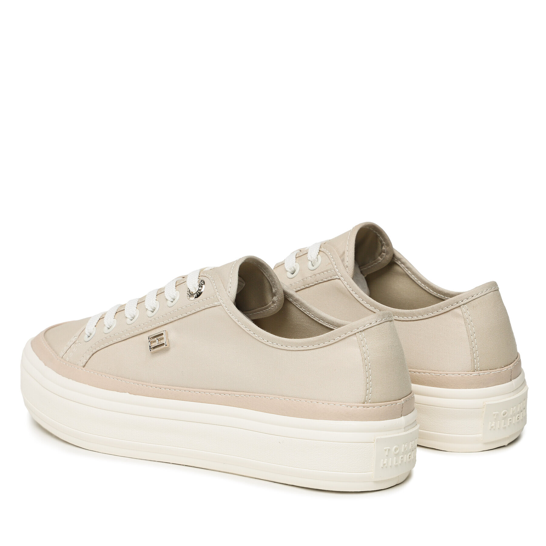 Tommy Hilfiger Tenis superge Essential Vulc Canvas Sneaker FW0FW07459 Bež - Pepit.si