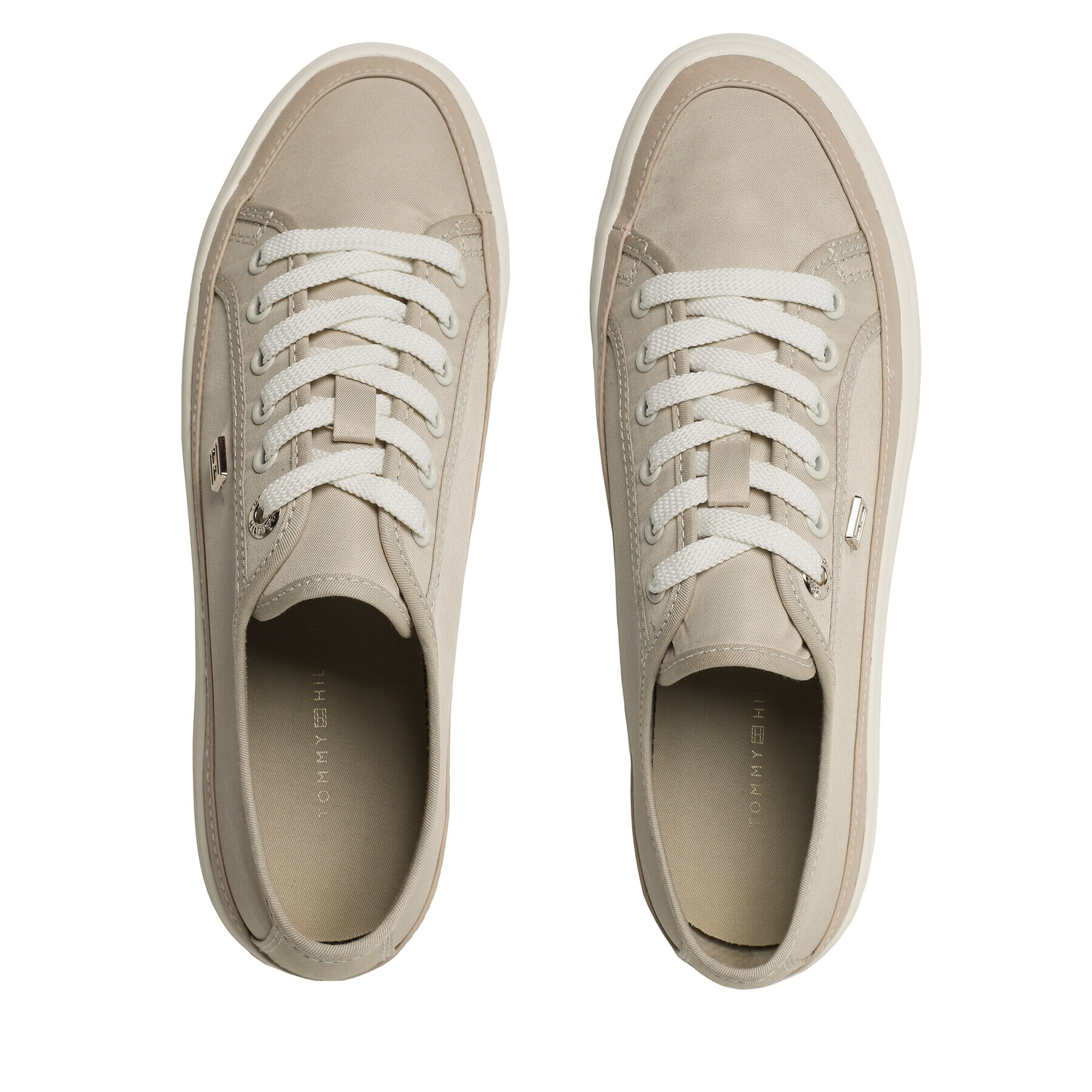 Tommy Hilfiger Tenis superge Essential Vulc Canvas Sneaker FW0FW07459 Bež - Pepit.si