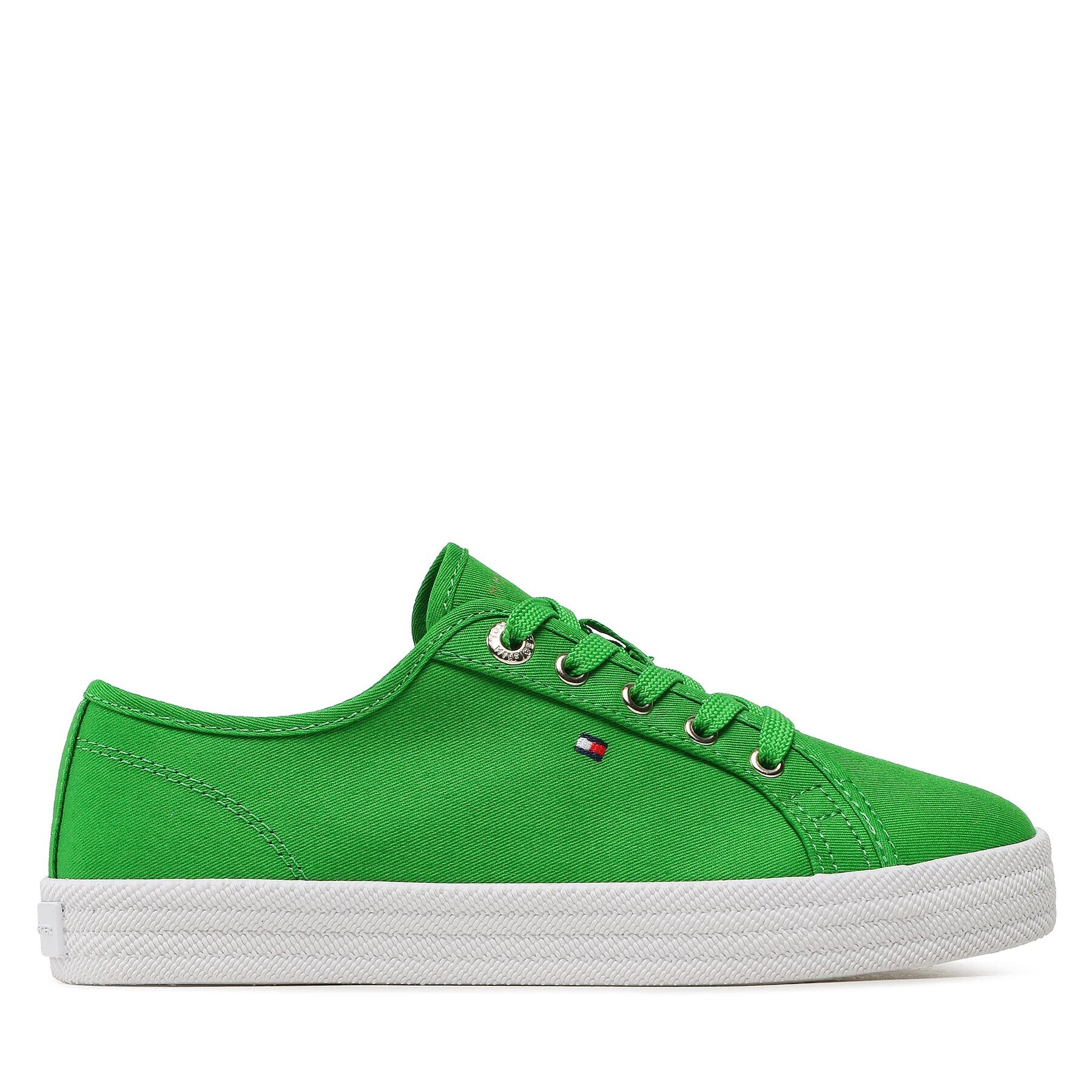 Tommy Hilfiger Tenis superge Essential Vulcanized Sneaker FW0FW07119 Zelena - Pepit.si