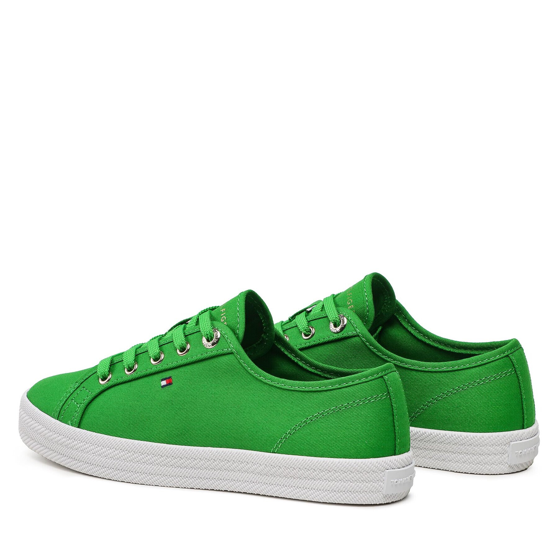 Tommy Hilfiger Tenis superge Essential Vulcanized Sneaker FW0FW07119 Zelena - Pepit.si