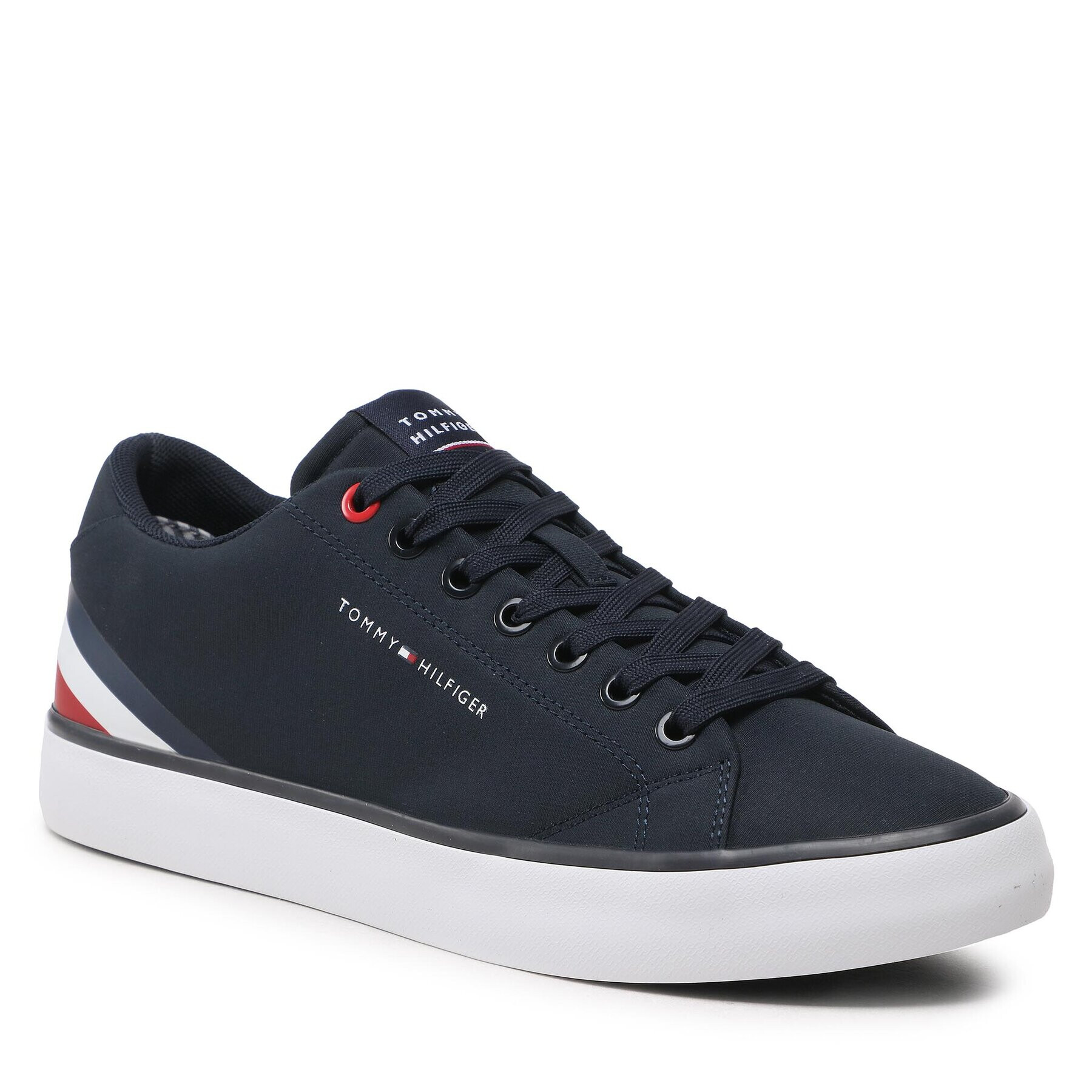 Tommy Hilfiger Tenis superge Hi Vulc Core Low Stripes FM0FM04735 Mornarsko modra - Pepit.si