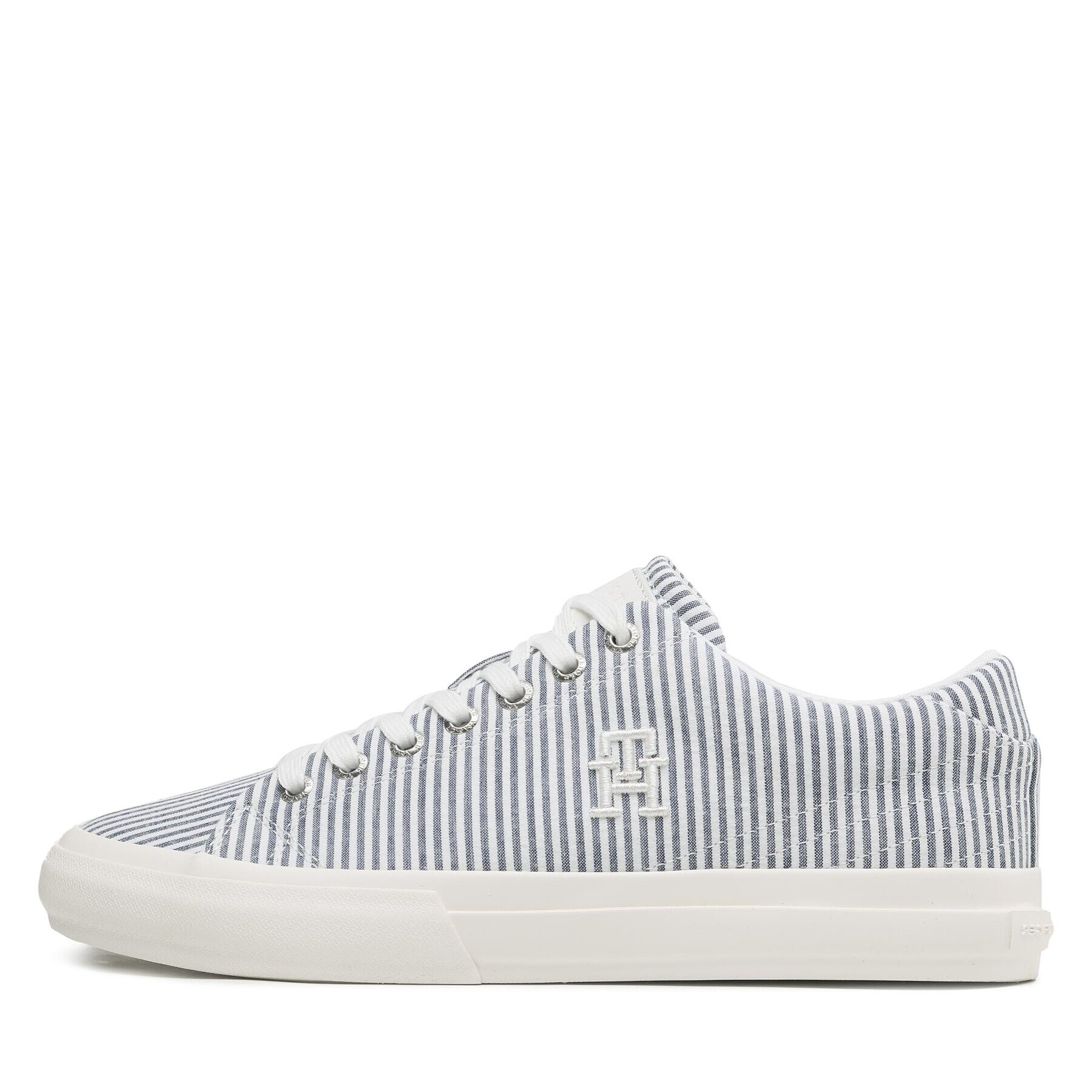 Tommy Hilfiger Tenis superge Th Hi Vulc Street Low Seersucker FM0FM04540 Modra - Pepit.si