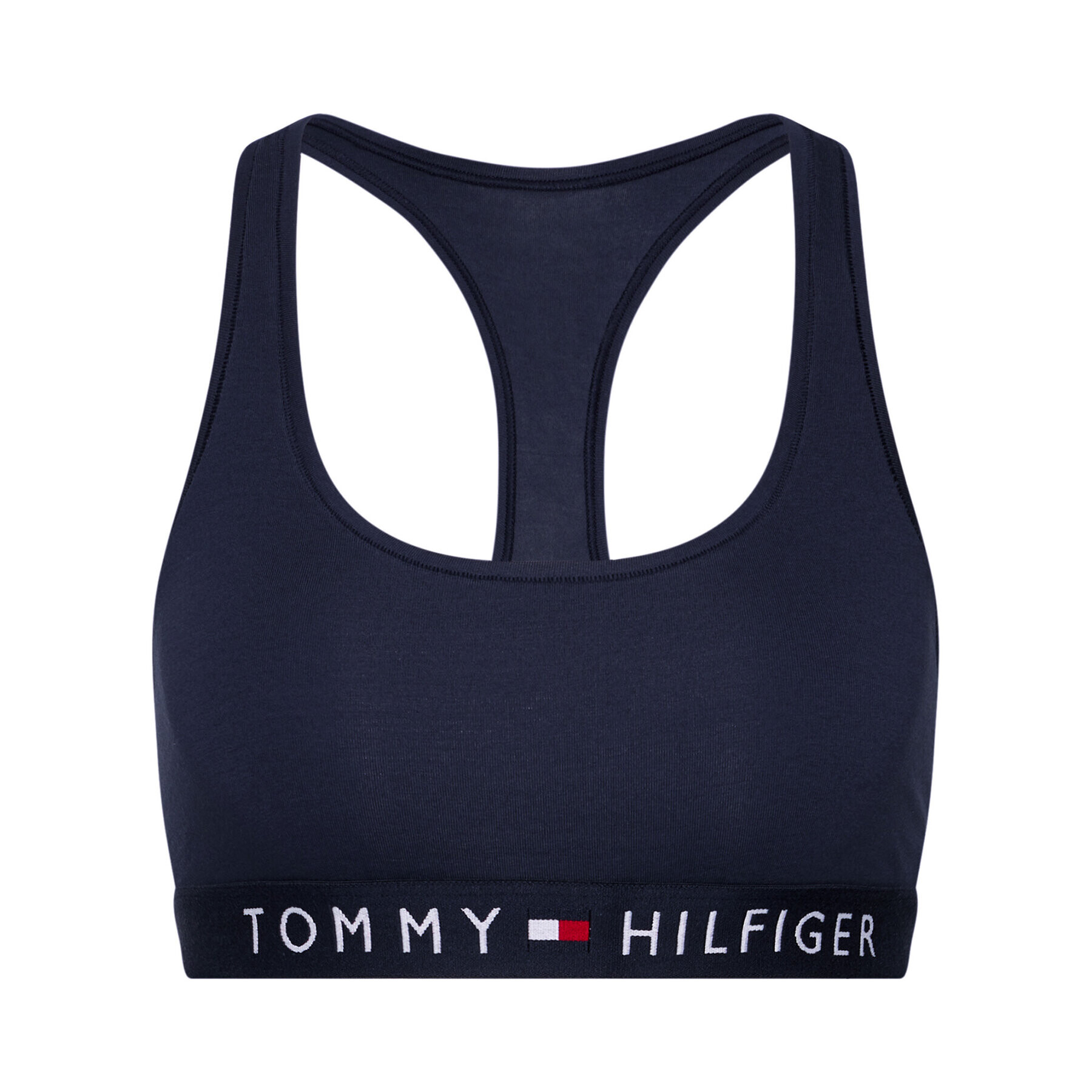 Tommy Hilfiger Top nedrček Bralette UW0UW02037 Mornarsko modra - Pepit.si