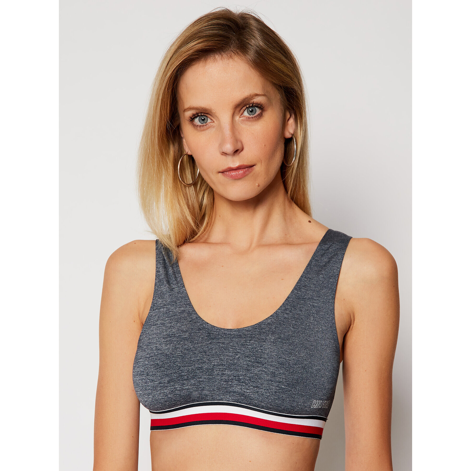 Tommy Hilfiger Top nedrček Bralette UW0UW02388 Mornarsko modra - Pepit.si