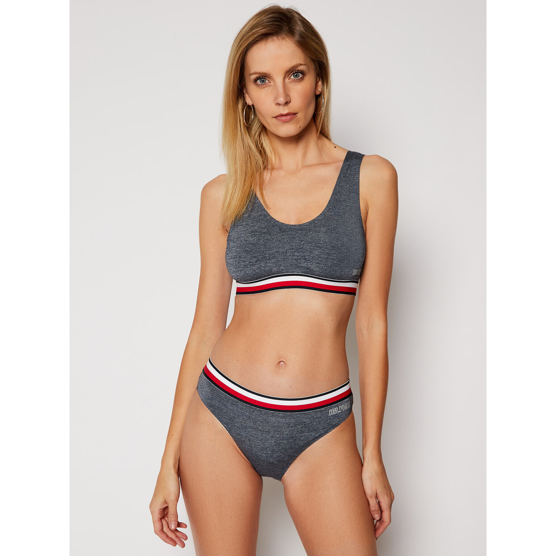 Tommy Hilfiger Top nedrček Bralette UW0UW02388 Mornarsko modra - Pepit.si