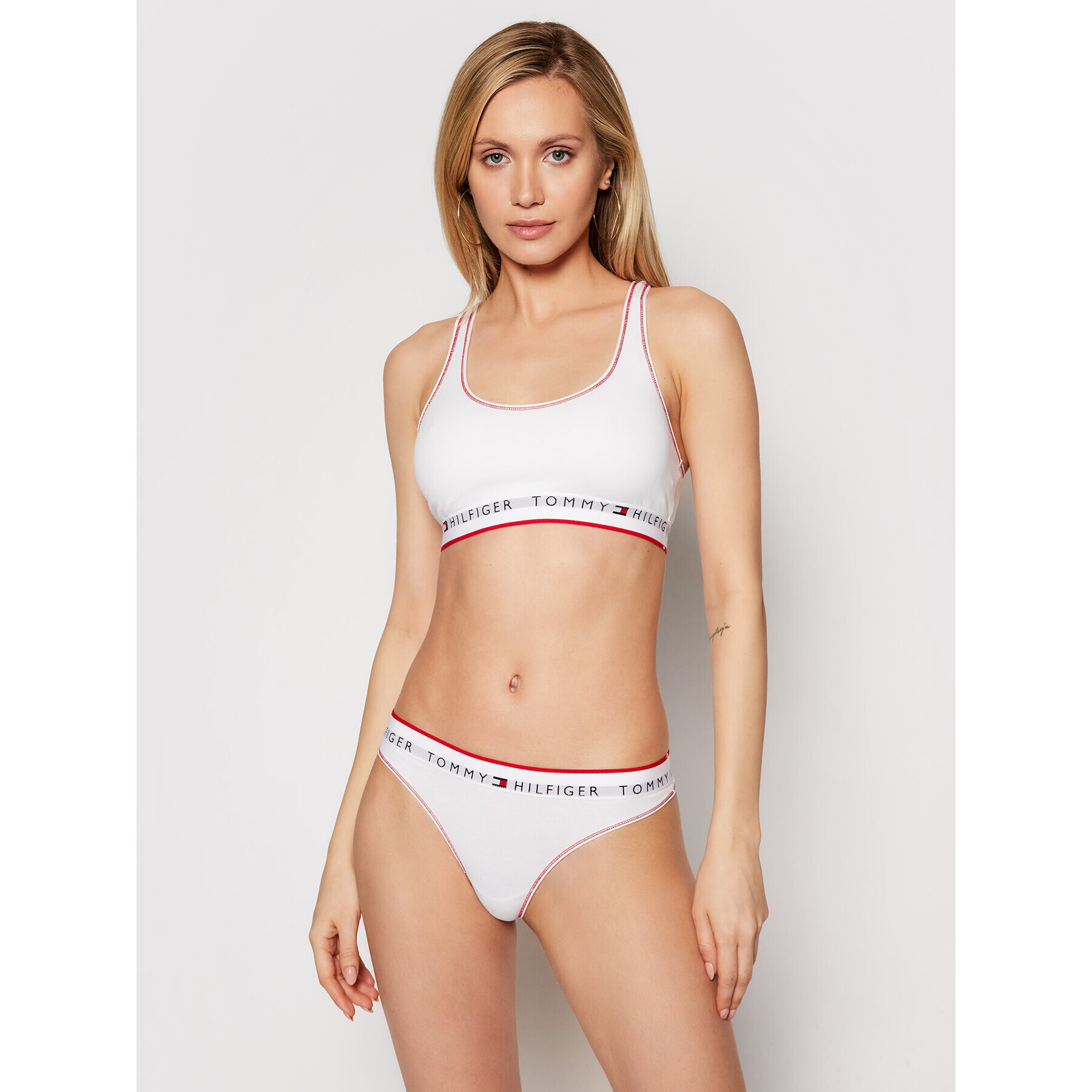 Tommy Hilfiger Top nedrček Bralette UW0UW02743 Bela - Pepit.si