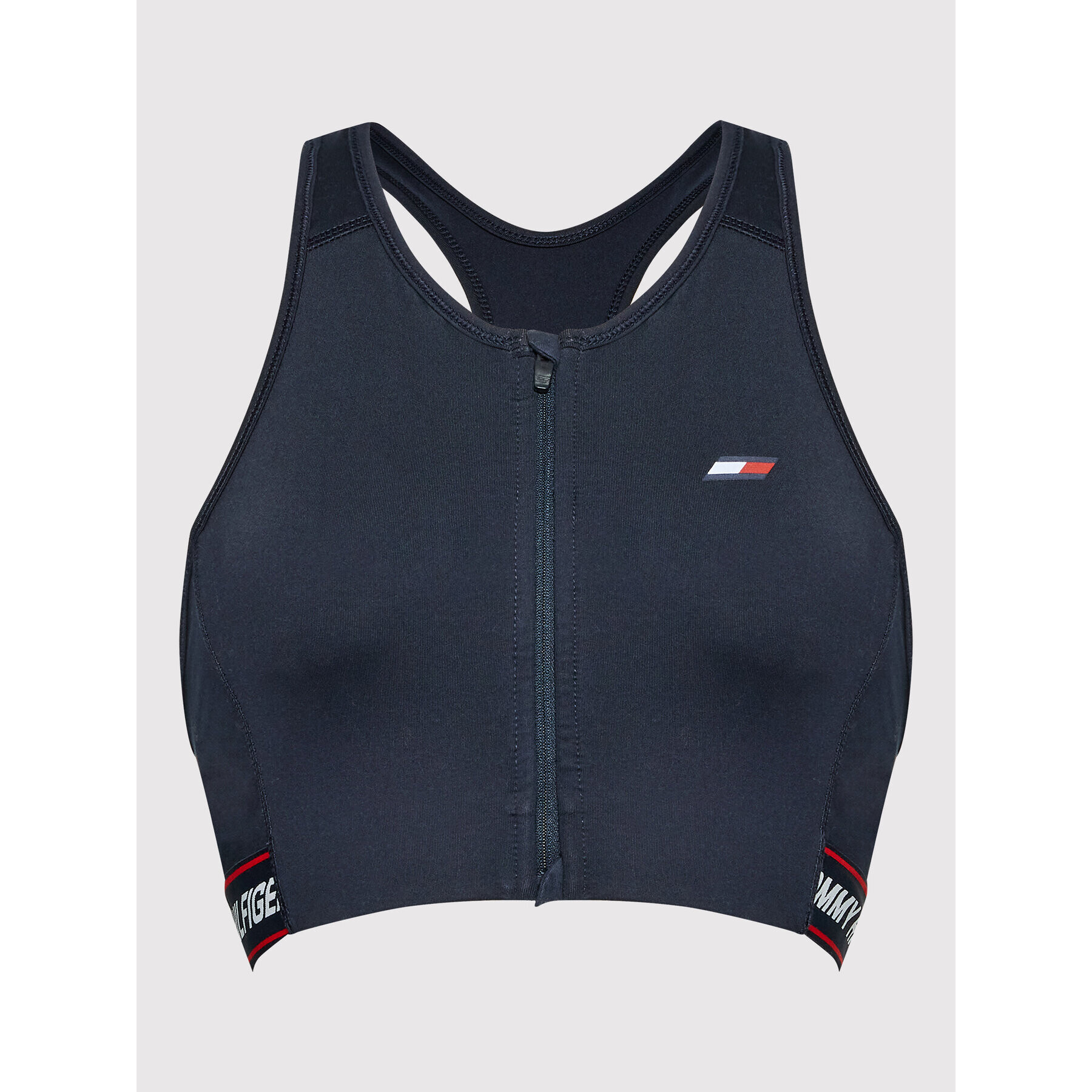 Tommy Hilfiger Top nedrček Tape Zip Through S10S101435 Mornarsko modra - Pepit.si