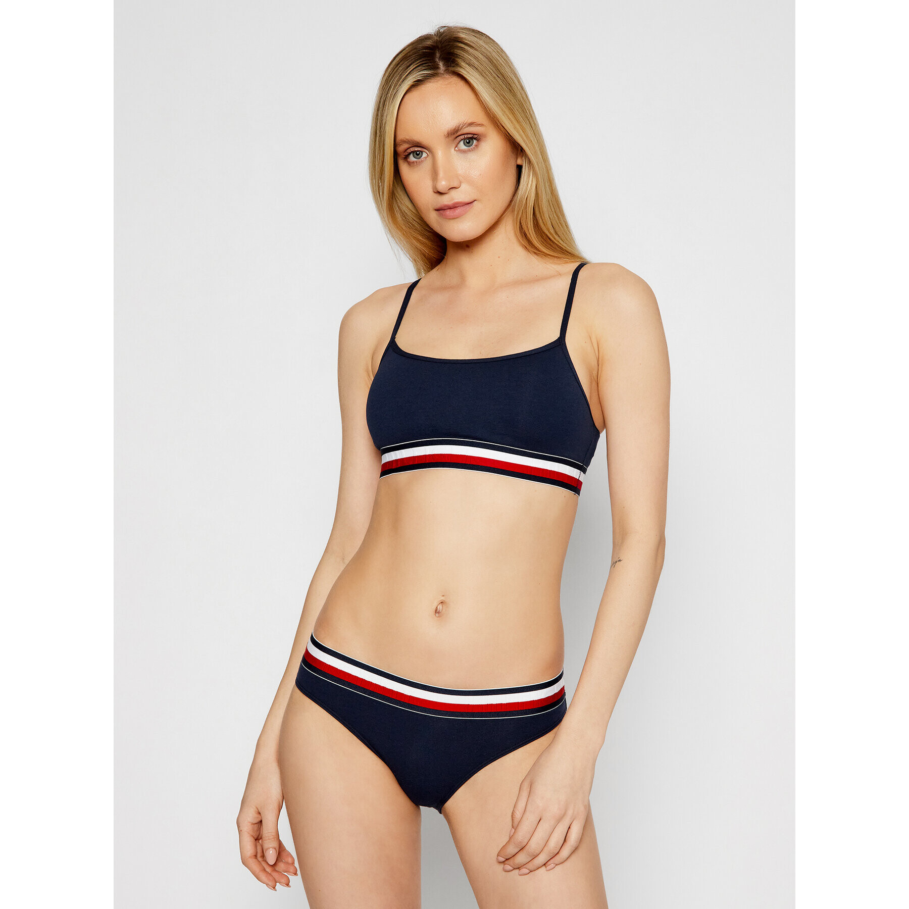 Tommy Hilfiger Top nedrček UW0UW00425 Mornarsko modra - Pepit.si