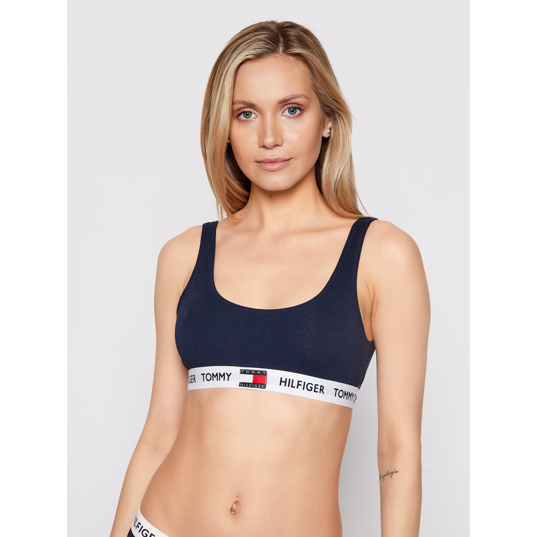 Tommy Hilfiger Top nedrček UW0UW02225 Mornarsko modra - Pepit.si