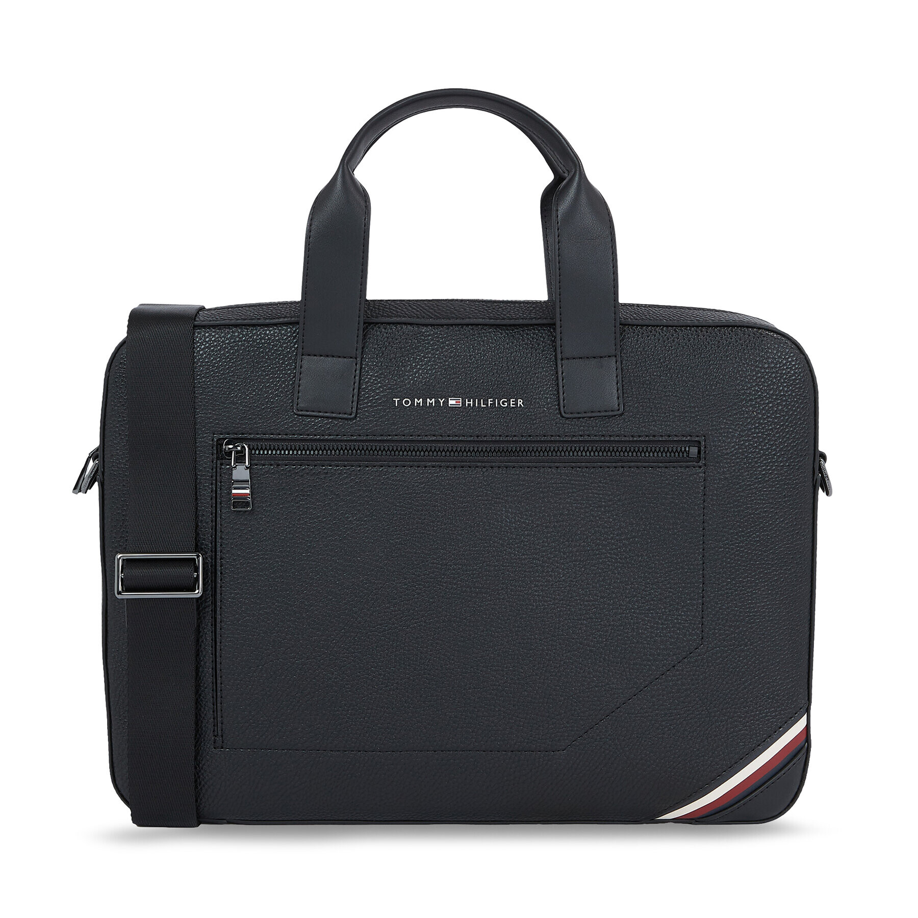 Tommy Hilfiger Torba za prenosnik Th Central Slim Computer Bag AM0AM11579 Črna - Pepit.si